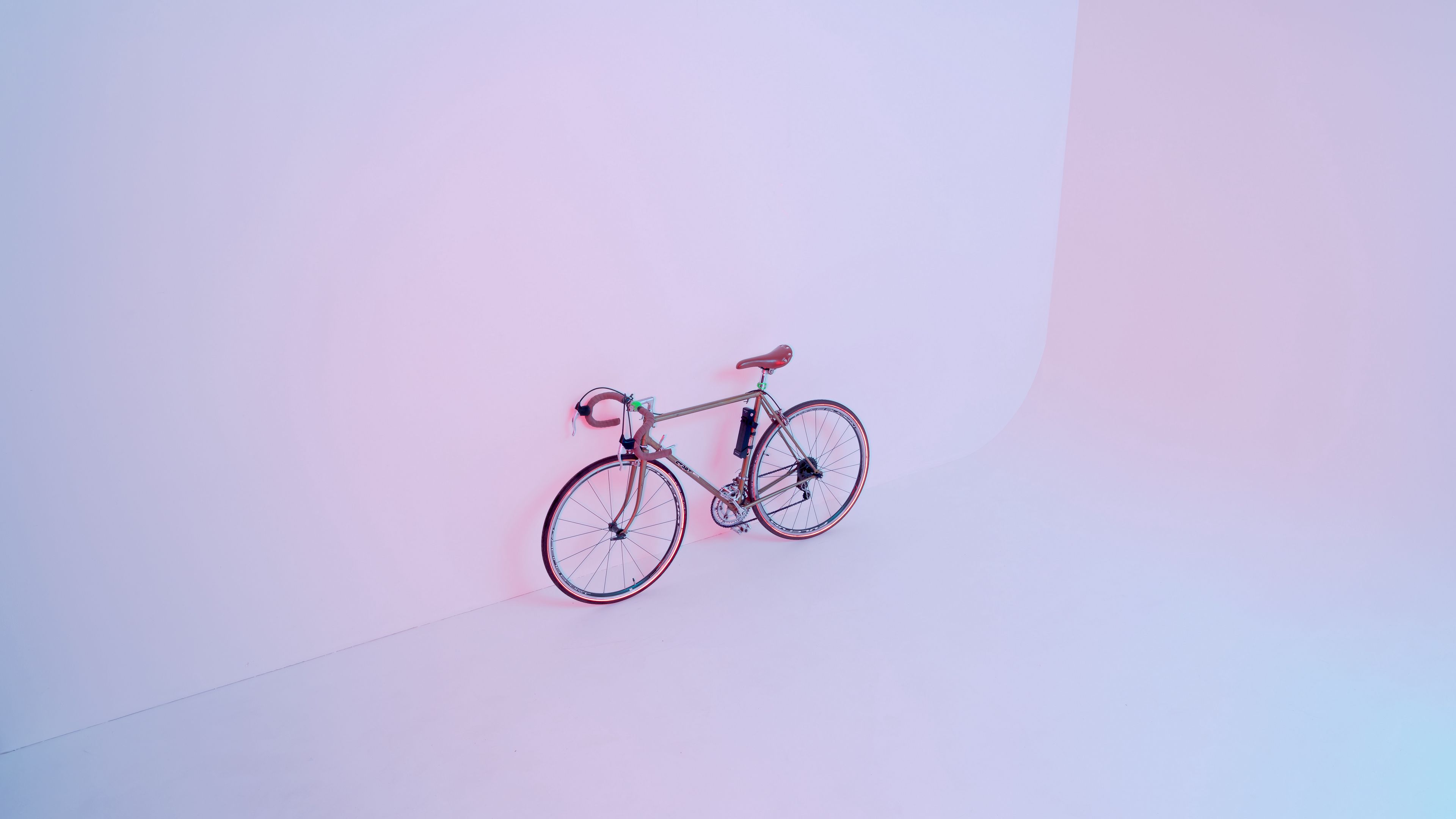 bicycle, pink, light, 4k, HD Wallpaper