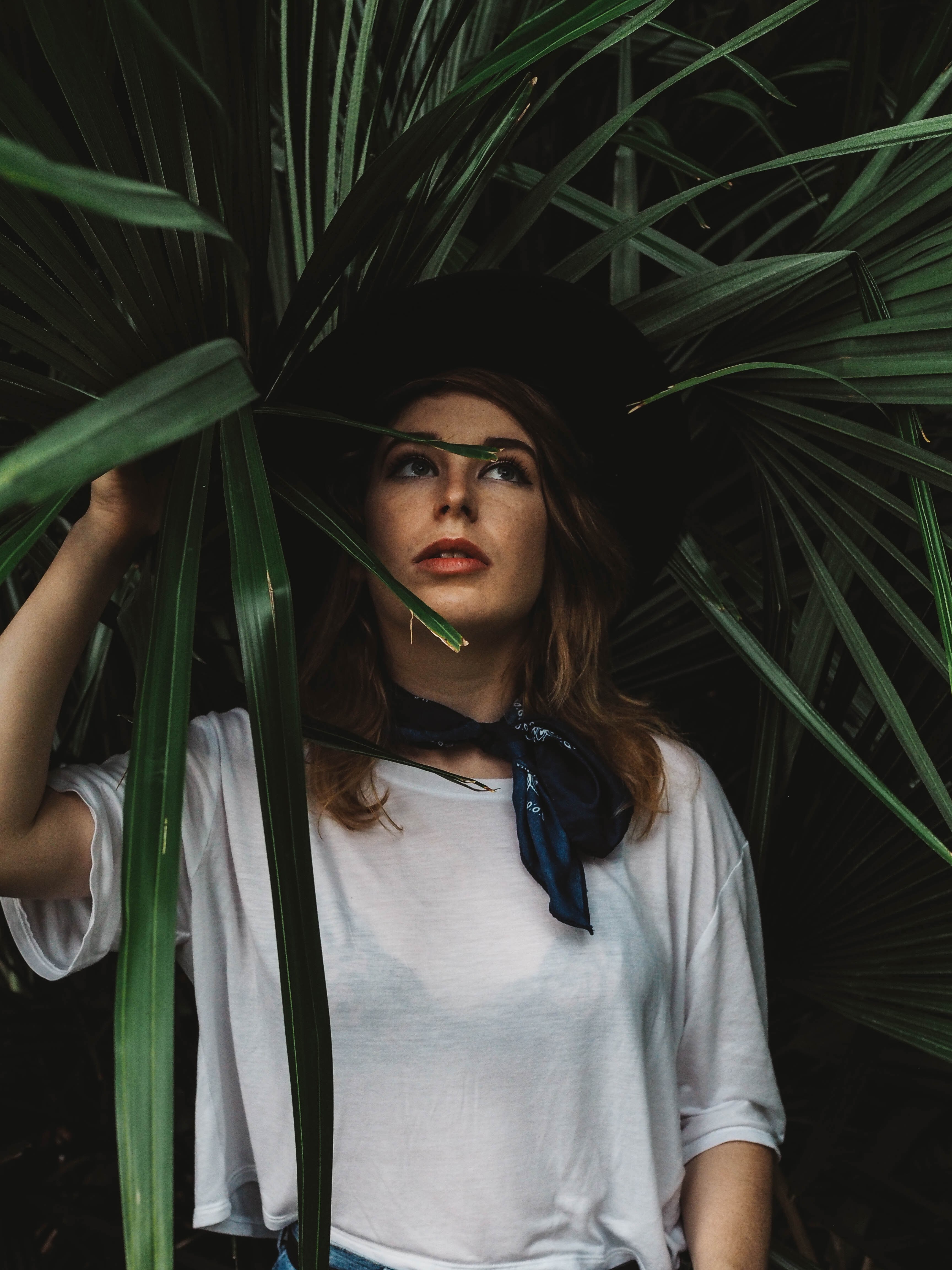 portrait woman forest and folk hd, 4k, Phone HD Wallpaper