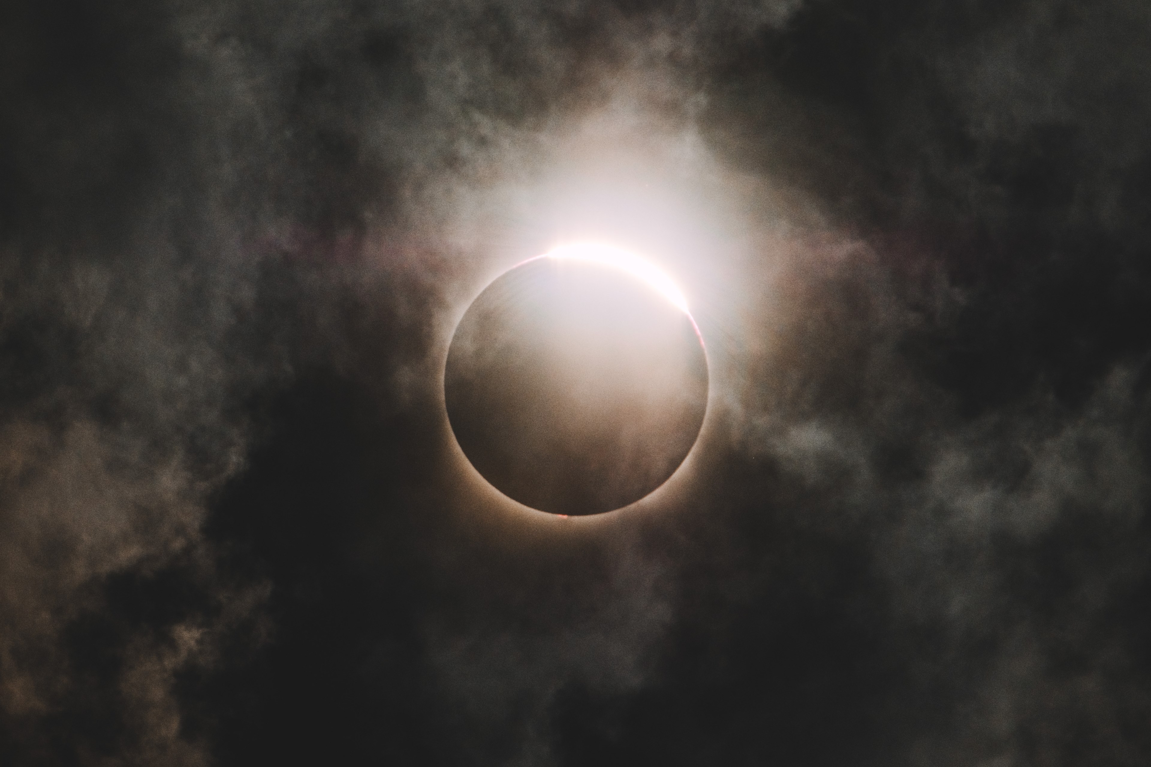 a solar eclipse darkening the sky as clouds passed by it, _break on through 4k, HD Wallpaper