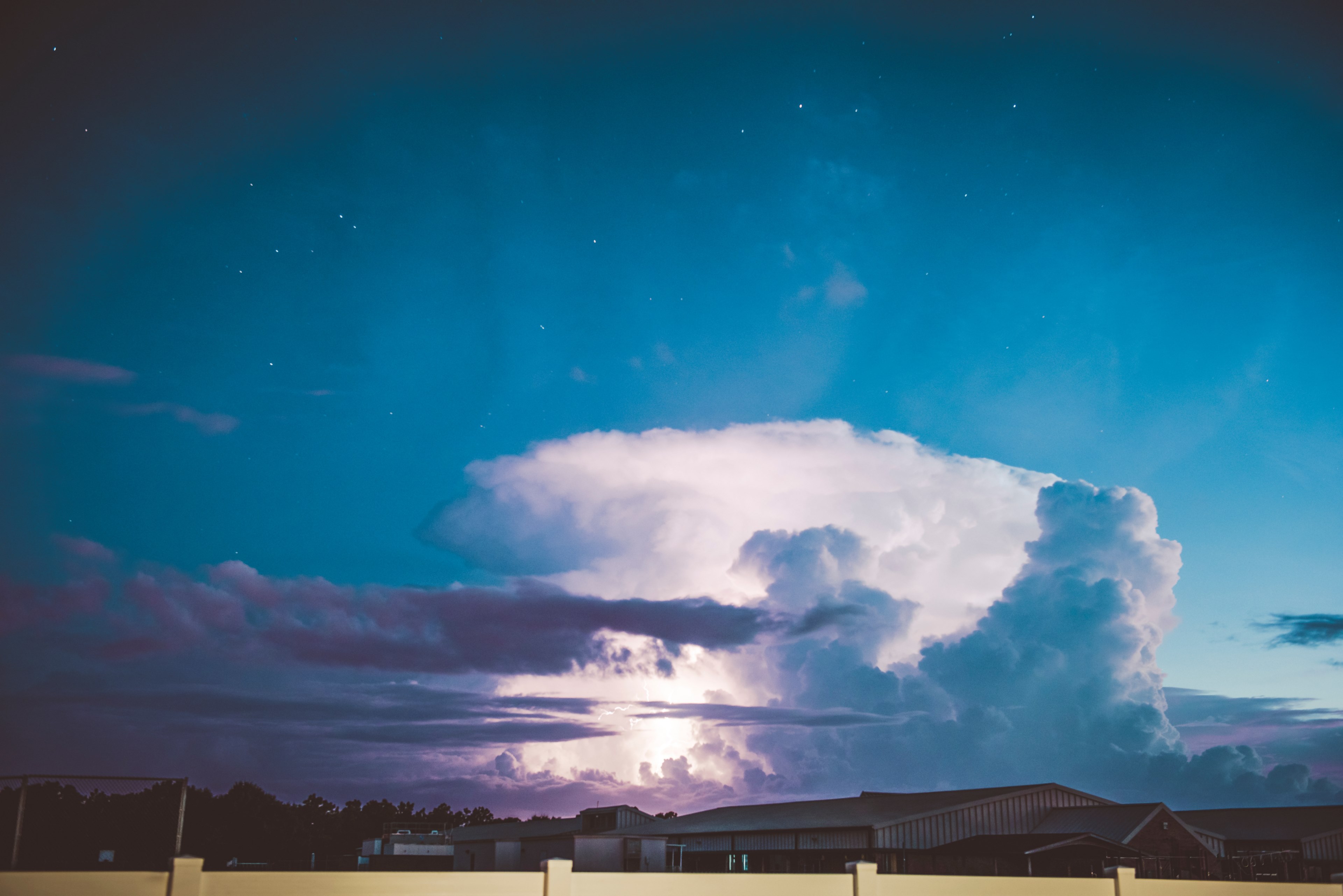 sky cloud storm and thunder 4k, HD Wallpaper
