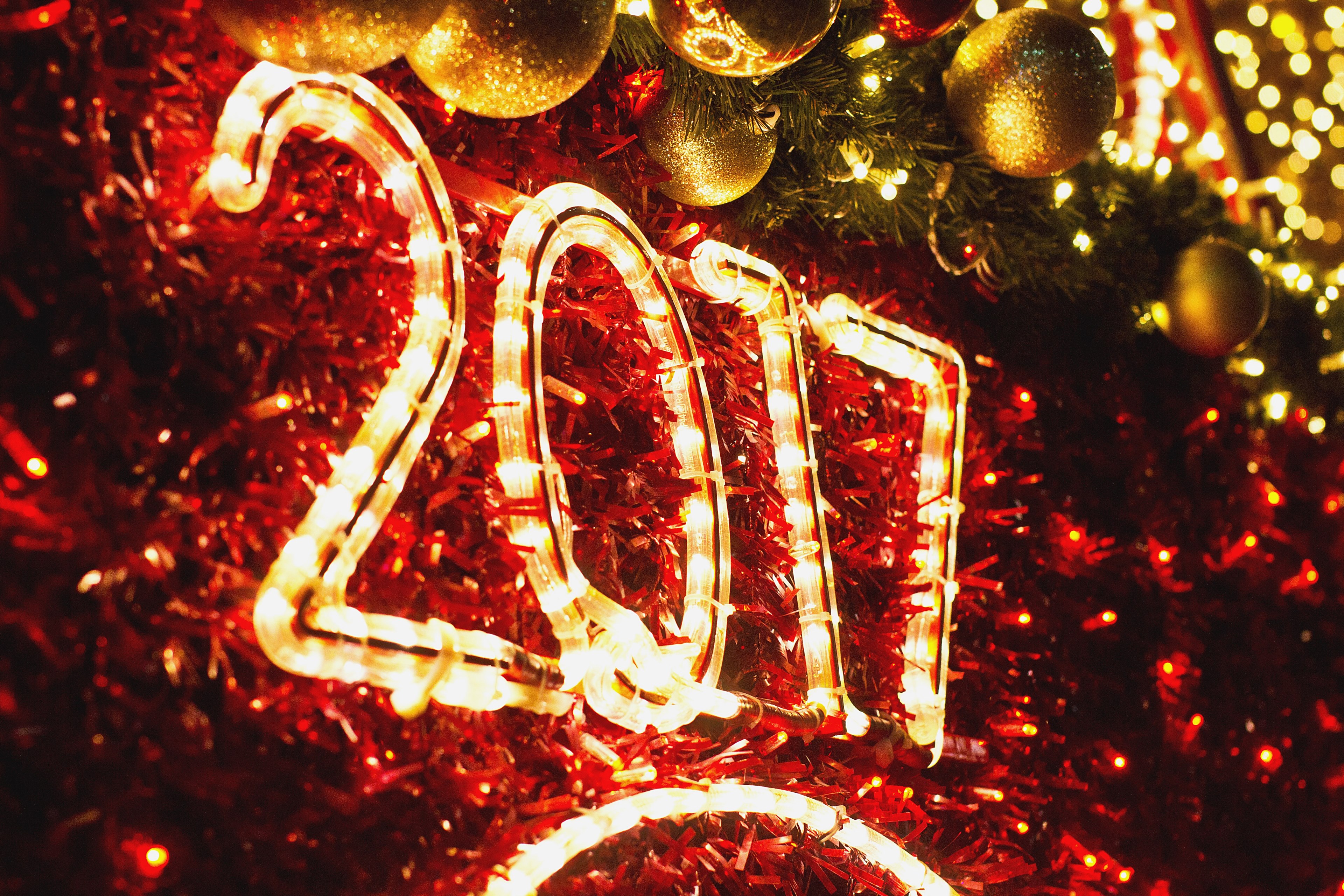 outdoor decoration festive and gold 4k, HD Wallpaper