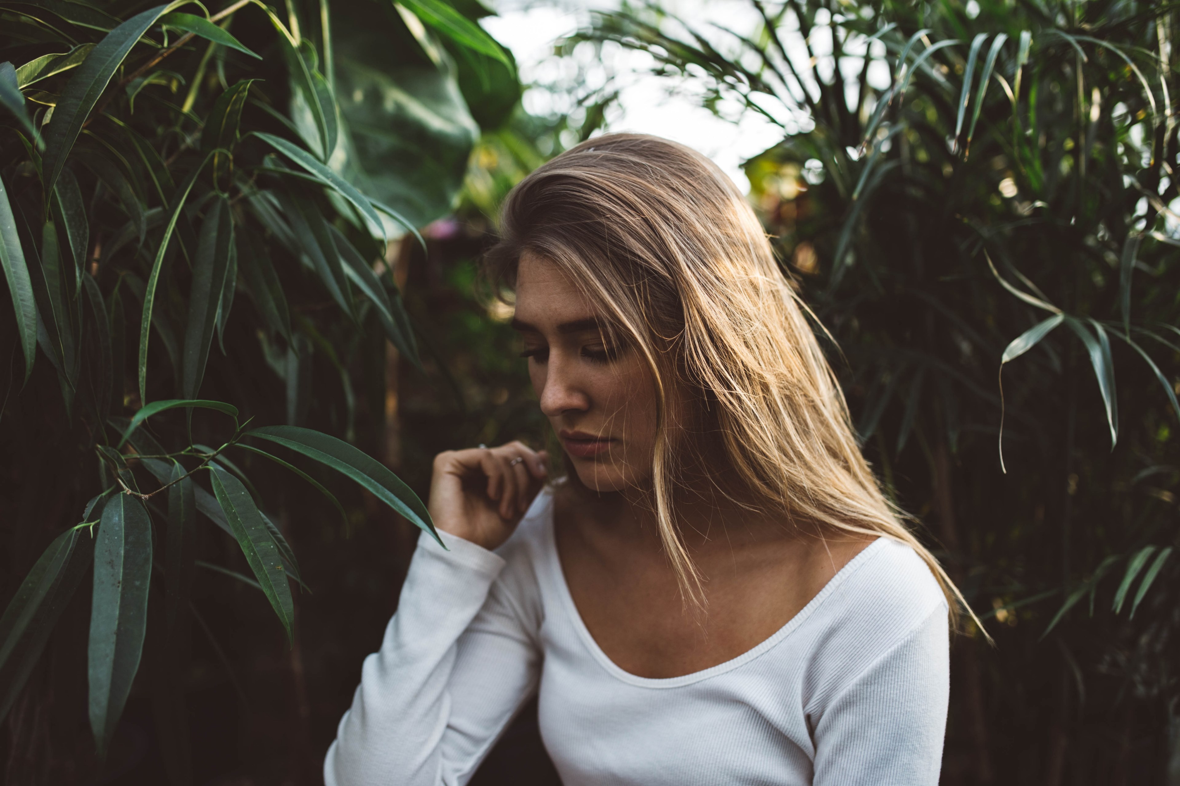 girl lady woman and greenhouse 4k, HD Wallpaper