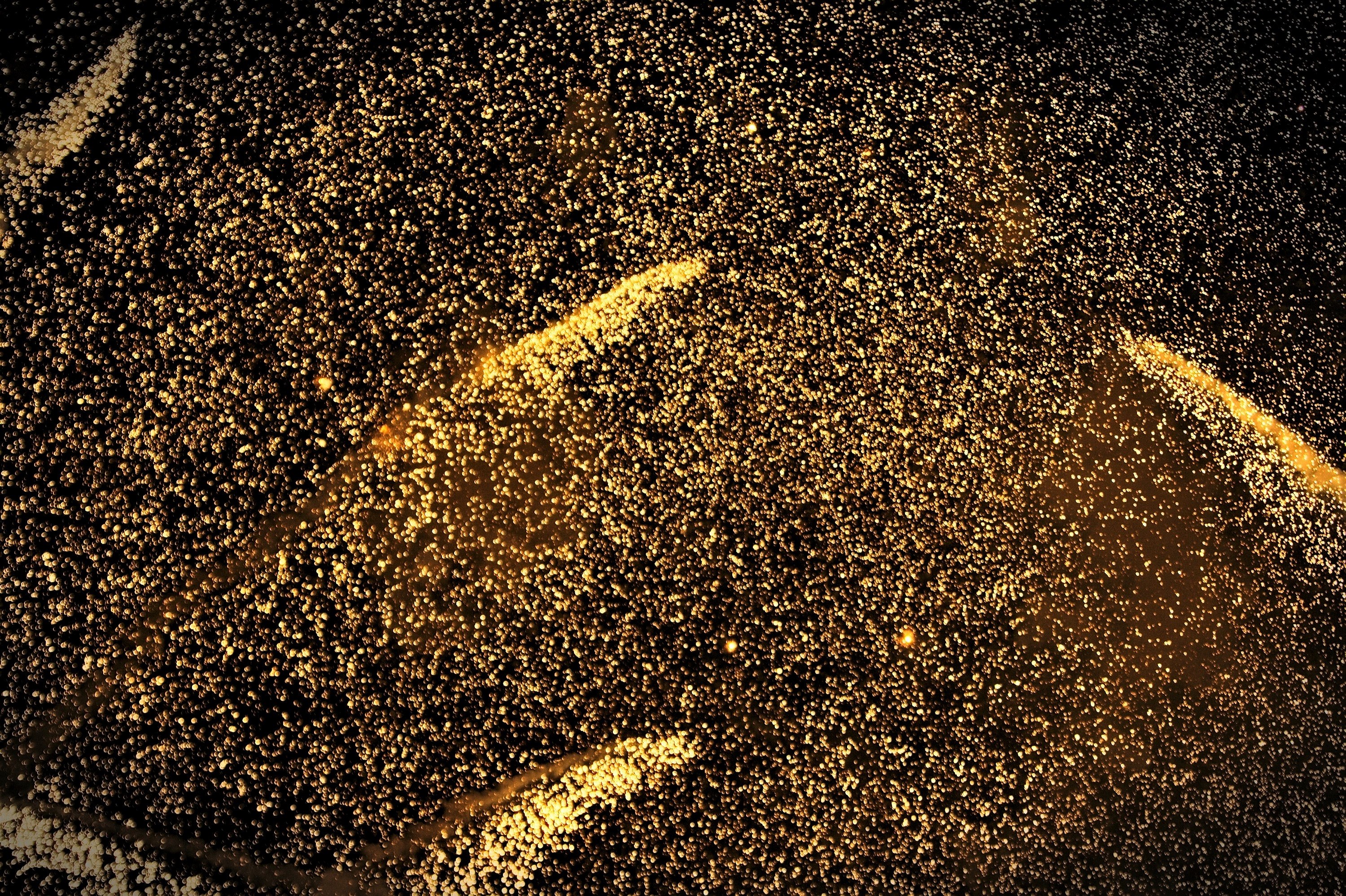 gold new year and firework 4k, HD Wallpaper