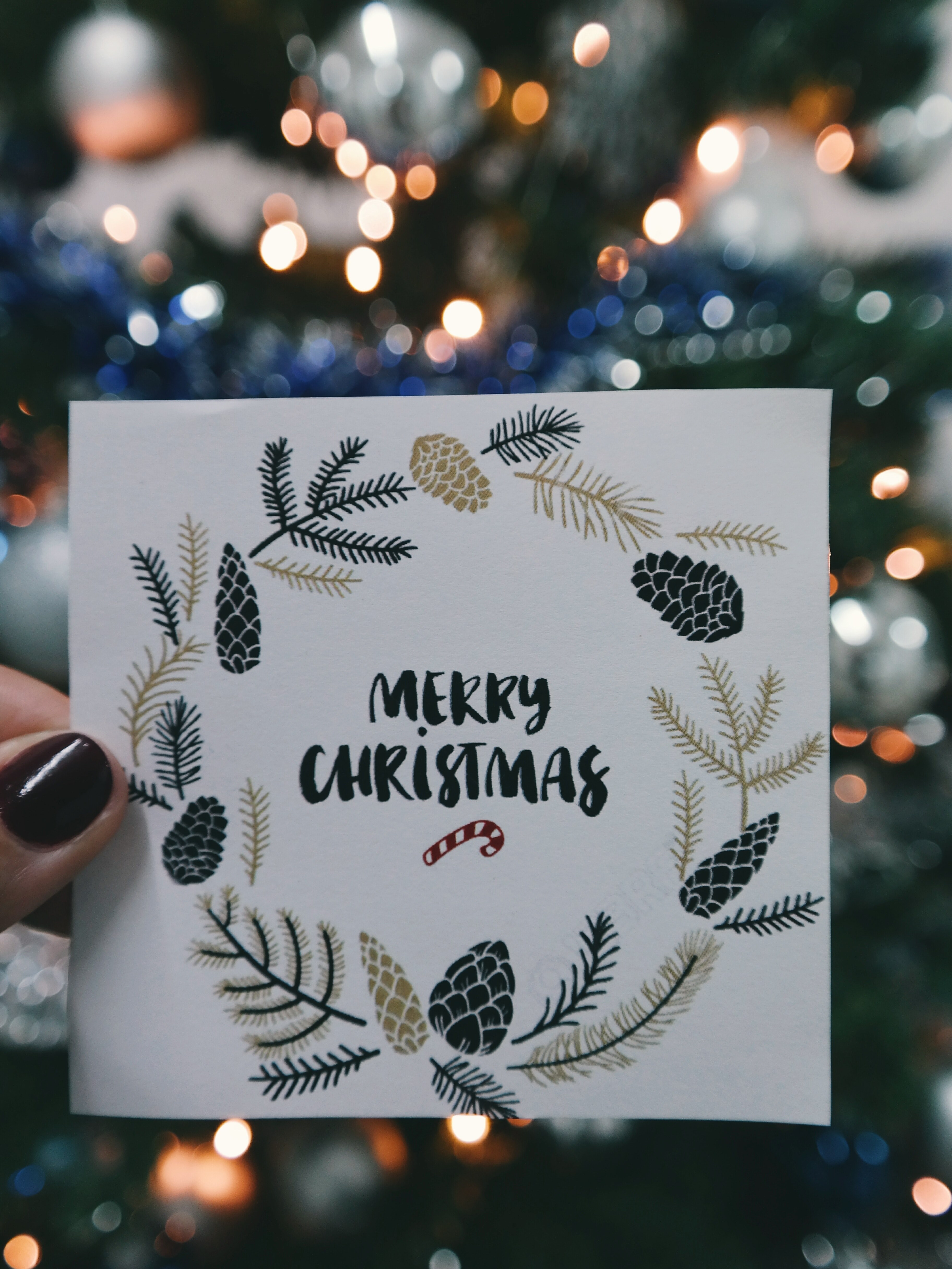 merry christmas paper note 4k, Phone HD Wallpaper
