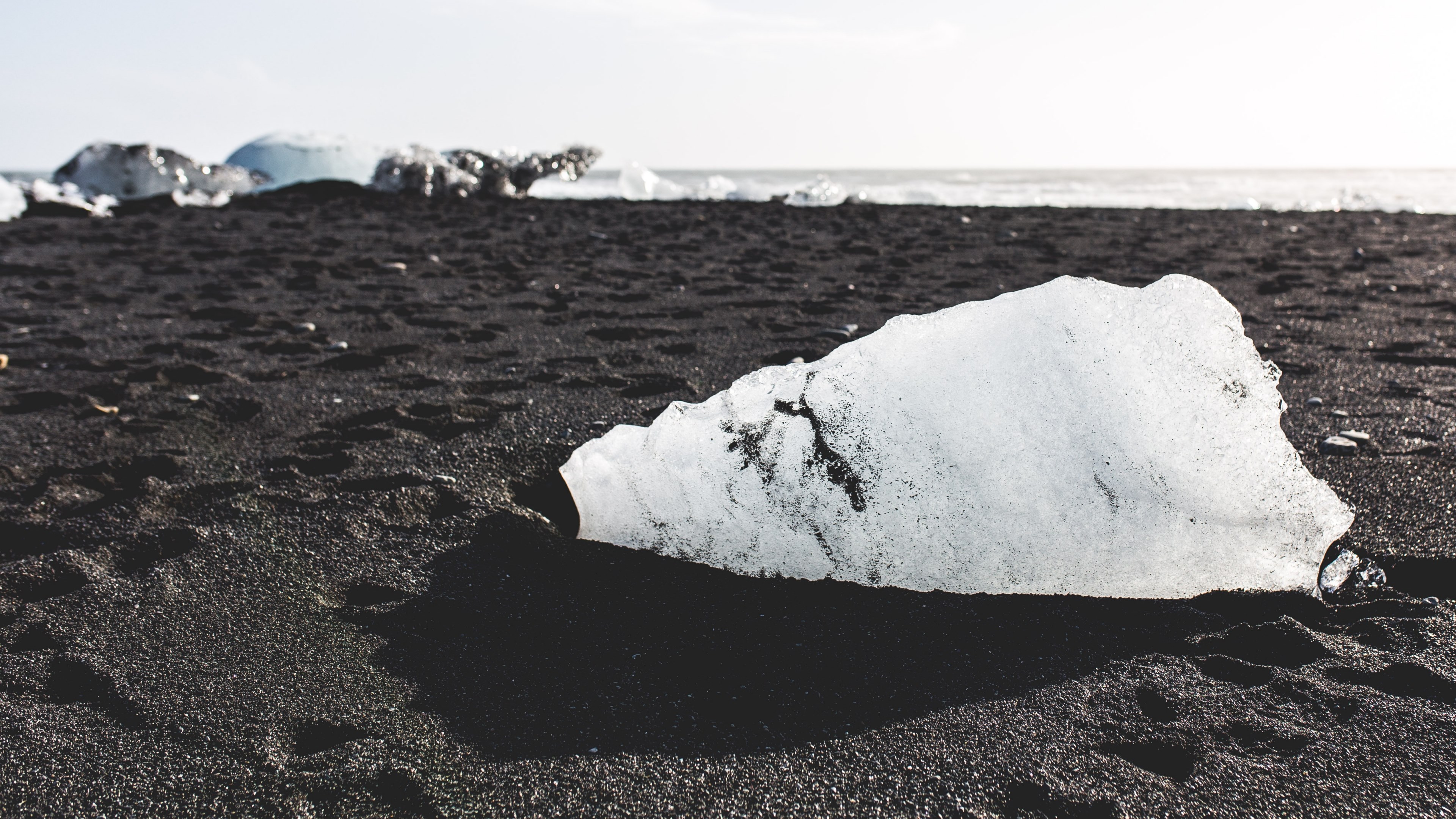 lagoon glacier ice and iceland 4k, HD Wallpaper