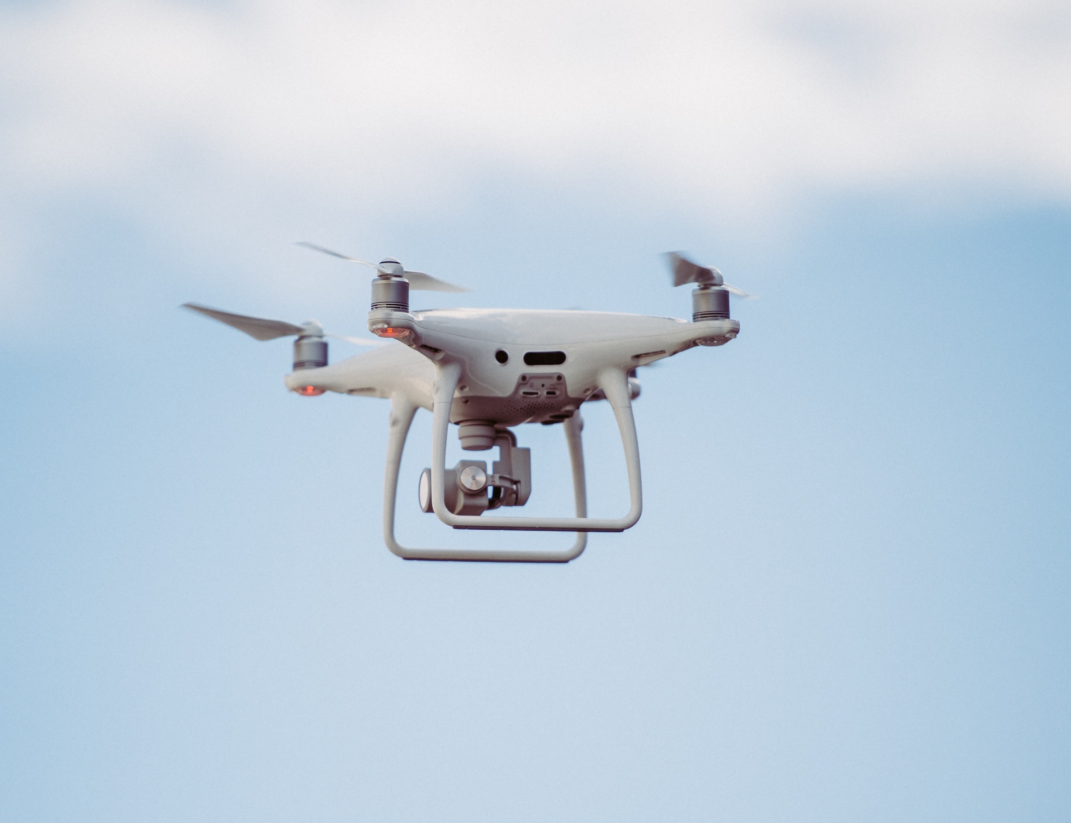 a white dji drone in the air, drone flying 4k, HD Wallpaper