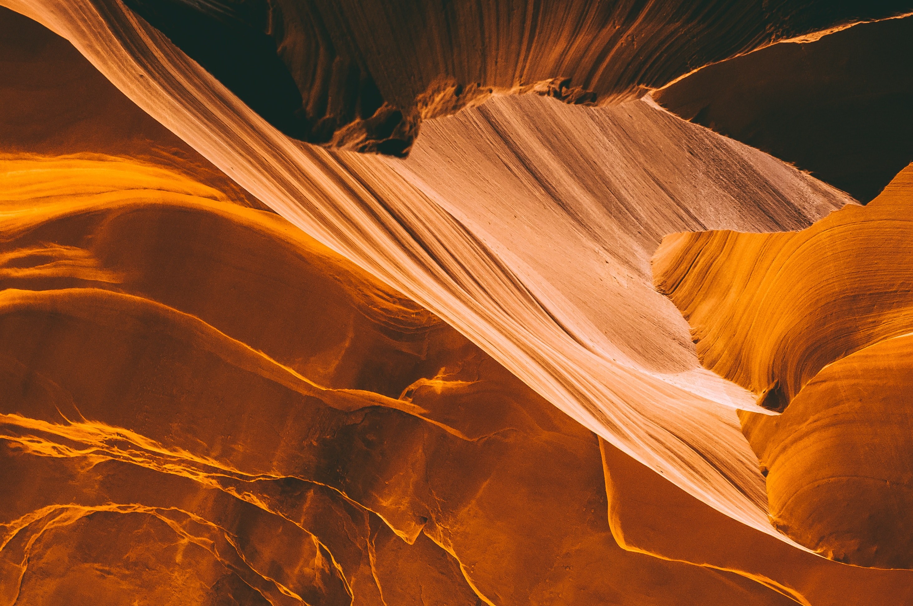 orange canyon erosion and stone 4k, HD Wallpaper
