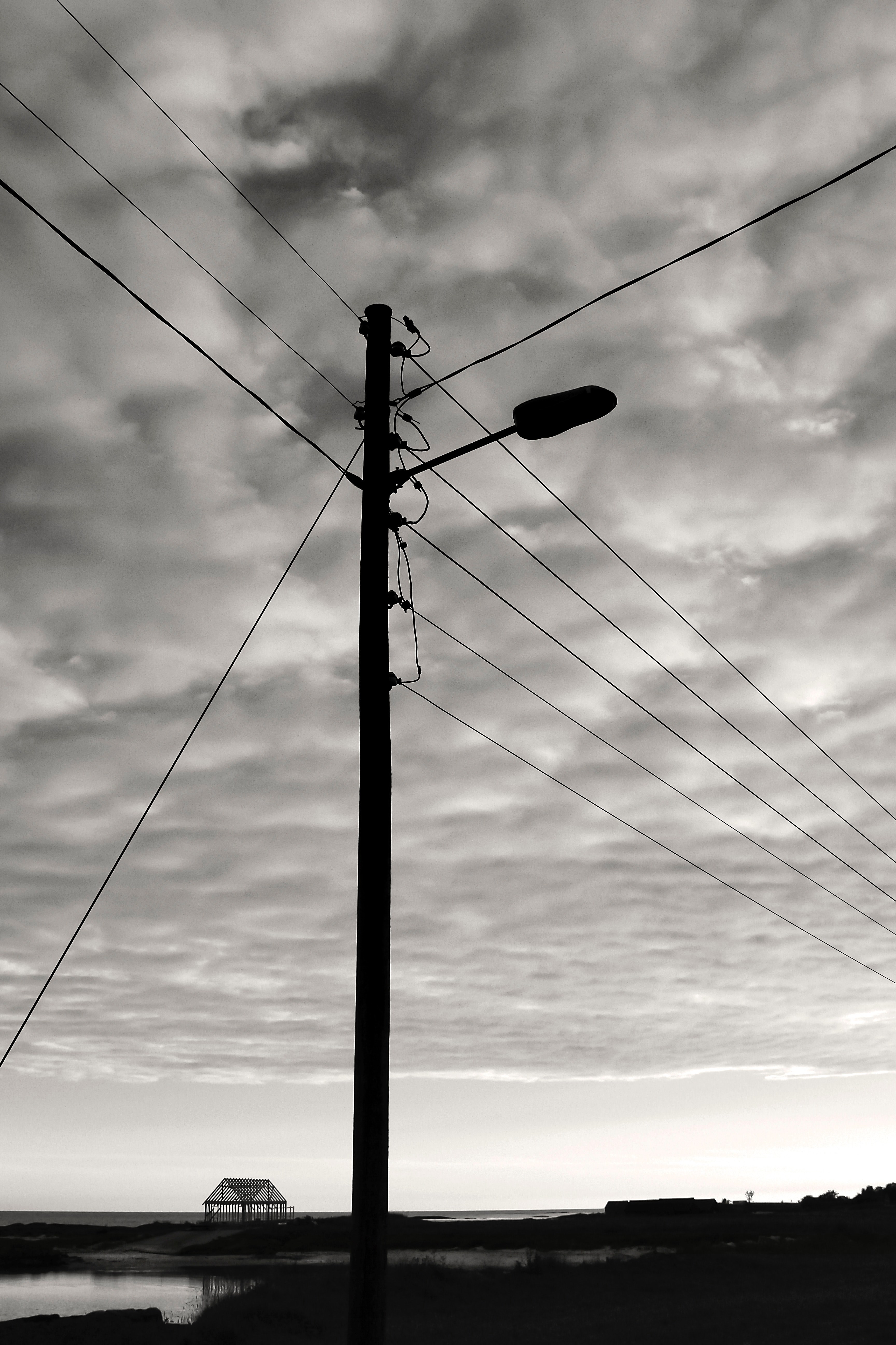 coastline line building and cloud hd, 4k, Phone HD Wallpaper