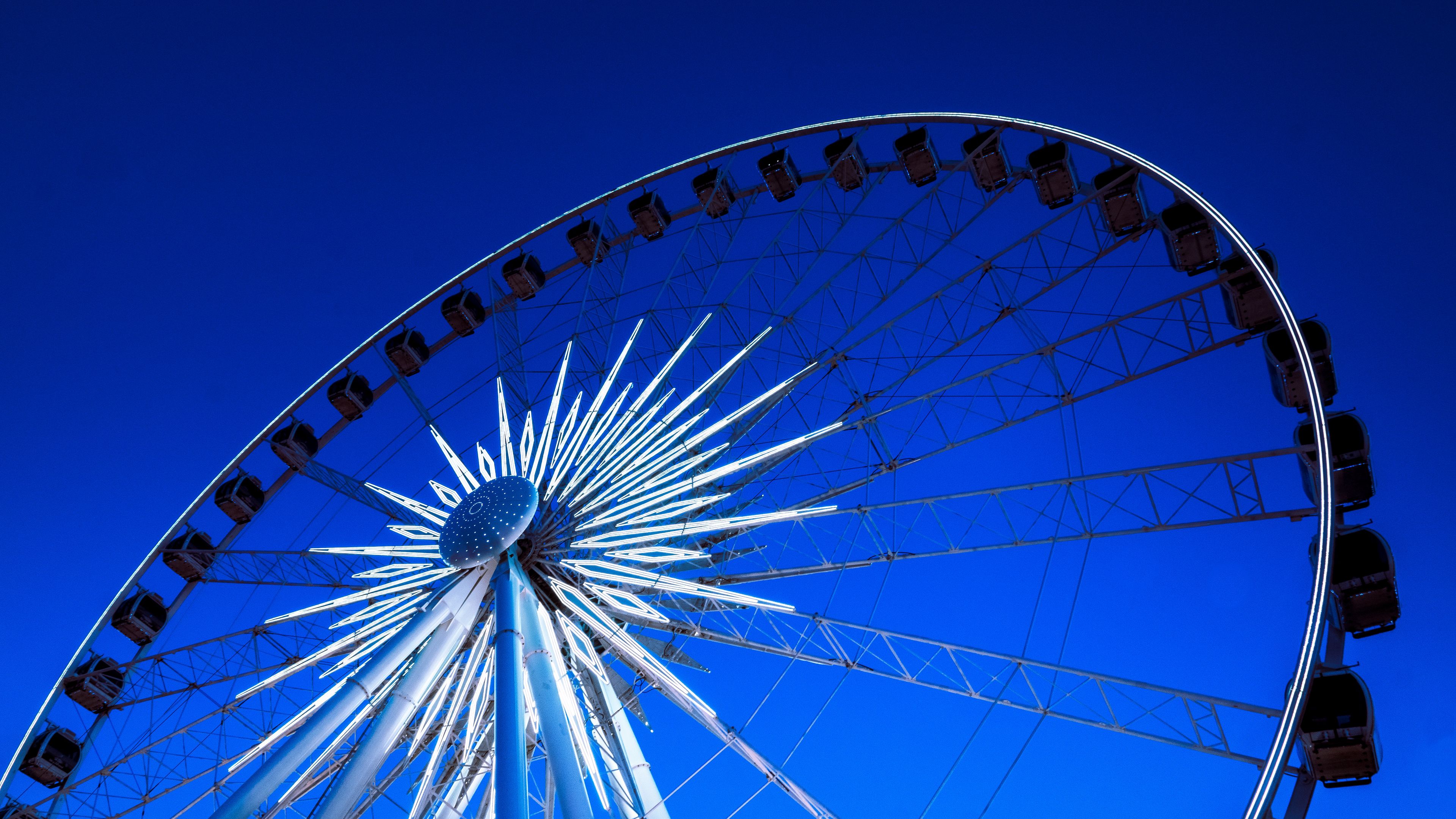 ferris wheel, attraction, entertainment, 4k, HD Wallpaper