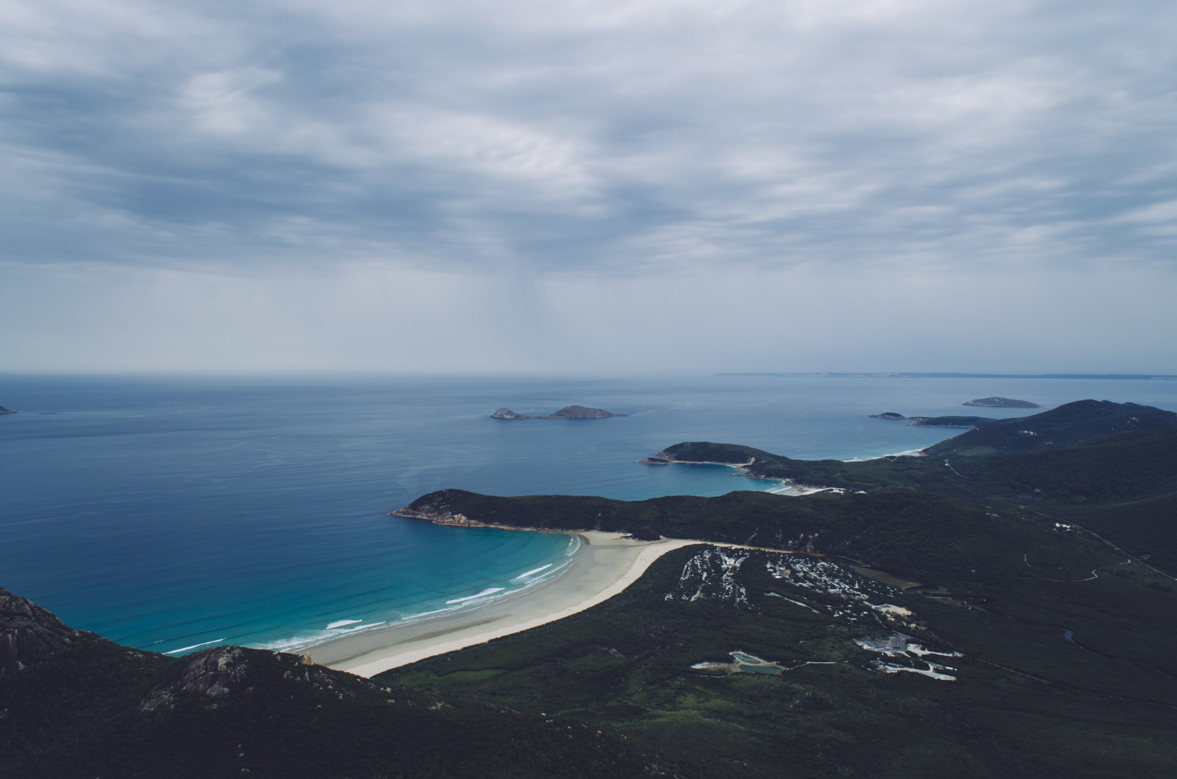 ocean coastline viewed from the summit of mount oberon, coastline near mount oberon 4k, HD Wallpaper