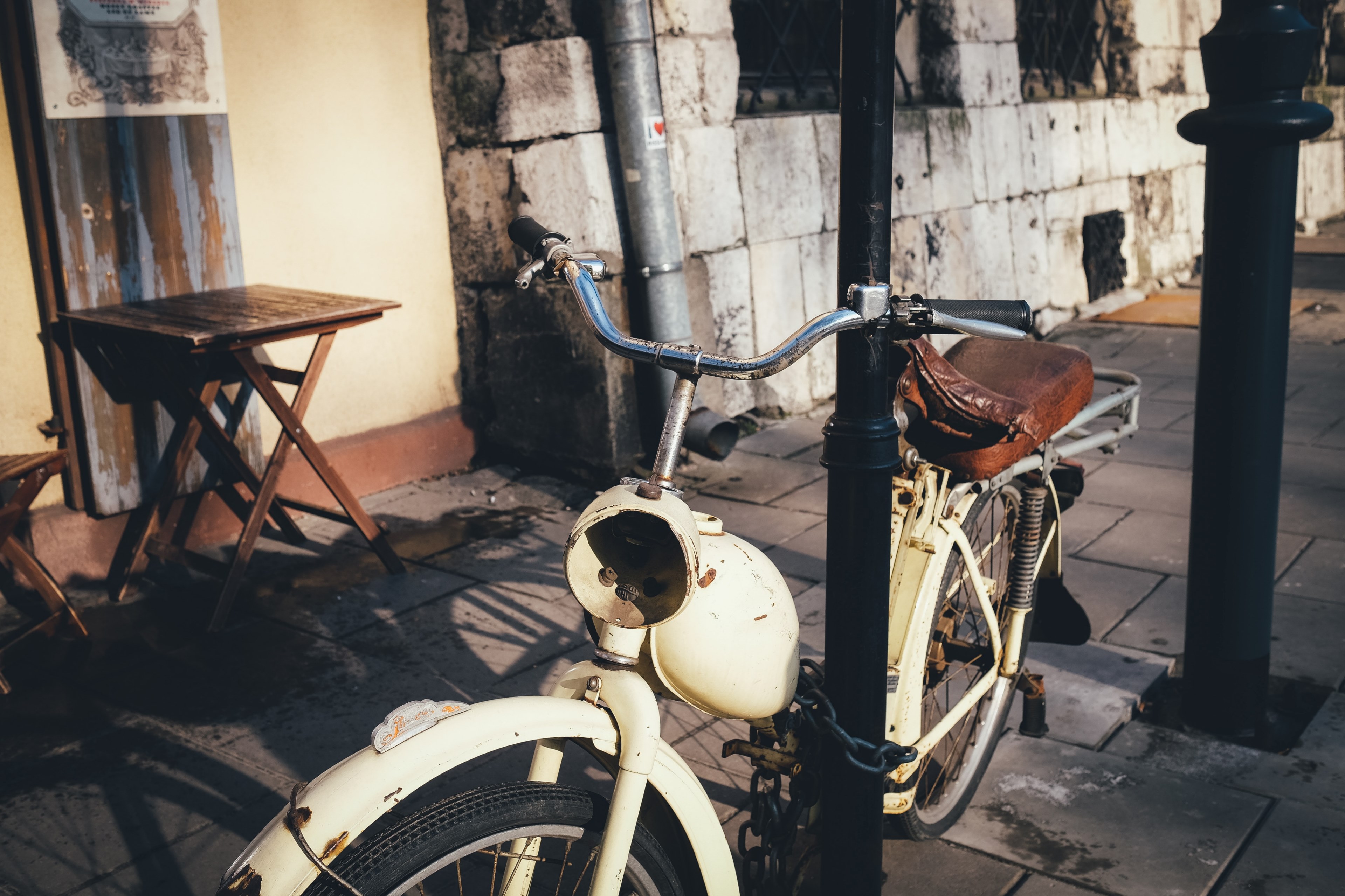 motorcycle vintage moped and bike 4k, HD Wallpaper