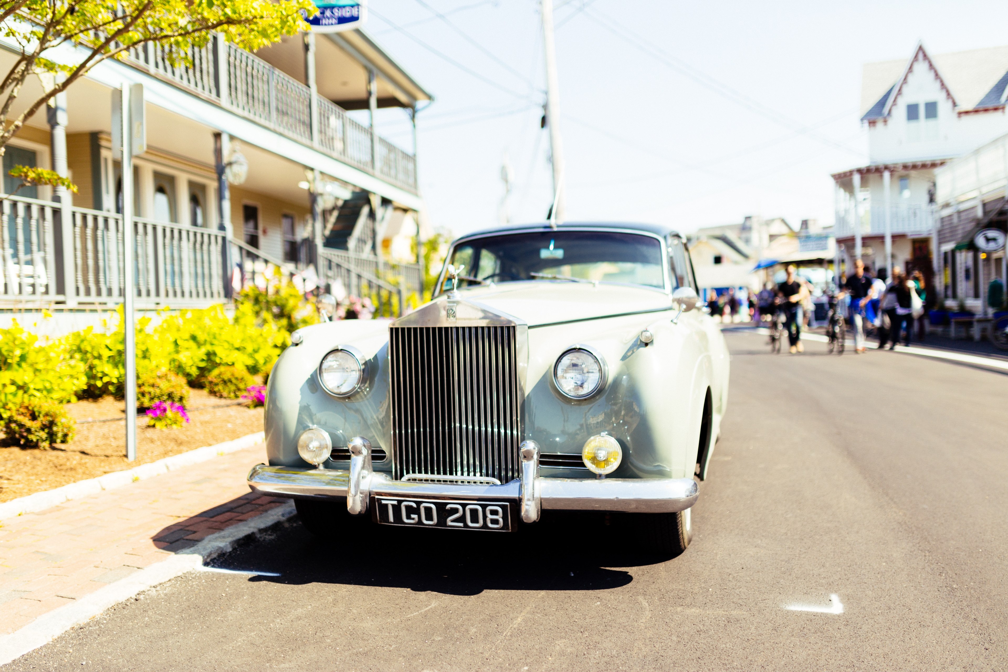 vintage rolls royce parked at marthas vineyard, _rolls royce marthas vineyard 4k, HD Wallpaper