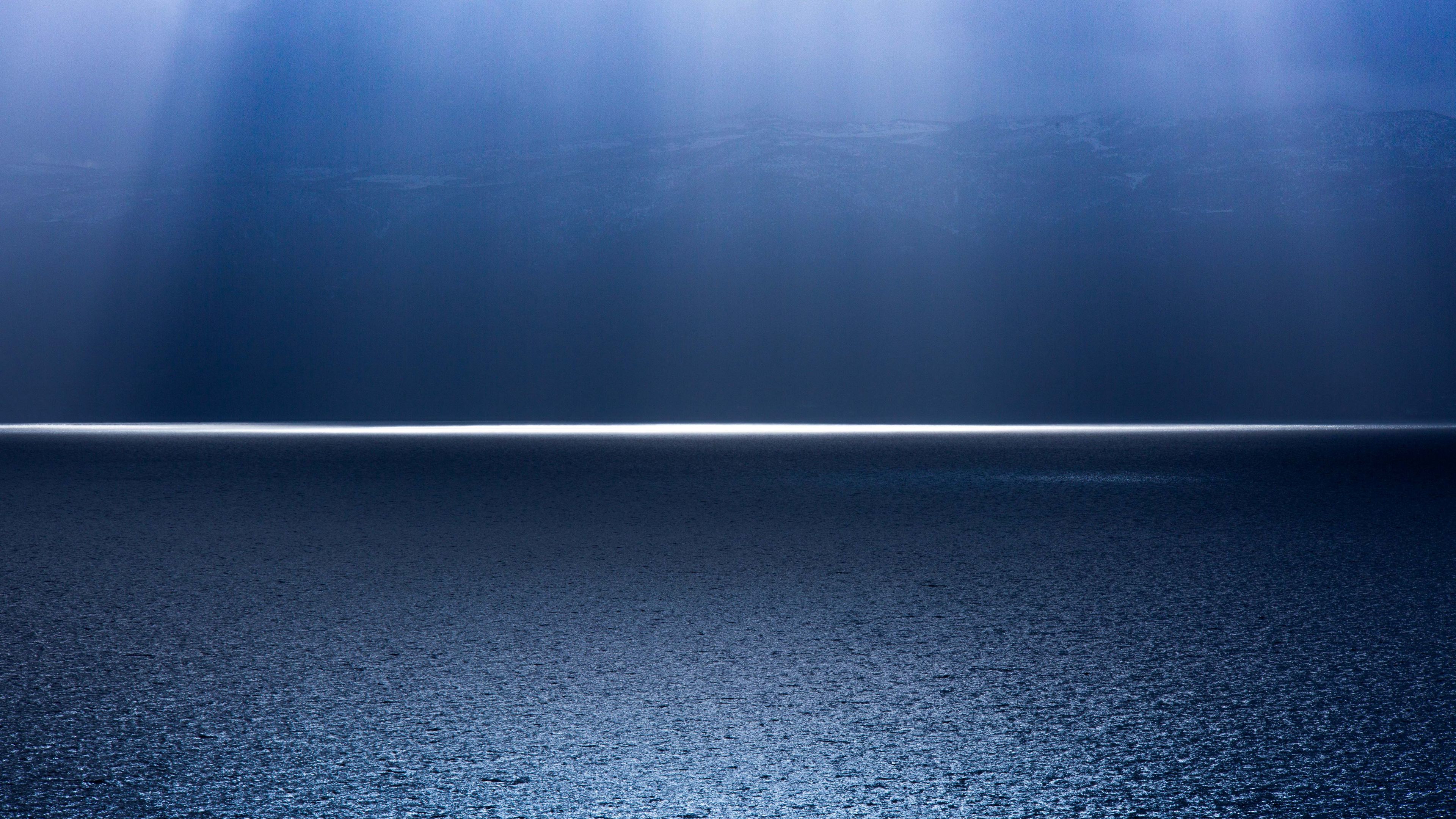 sea, horizon, sky, 4k, HD Wallpaper