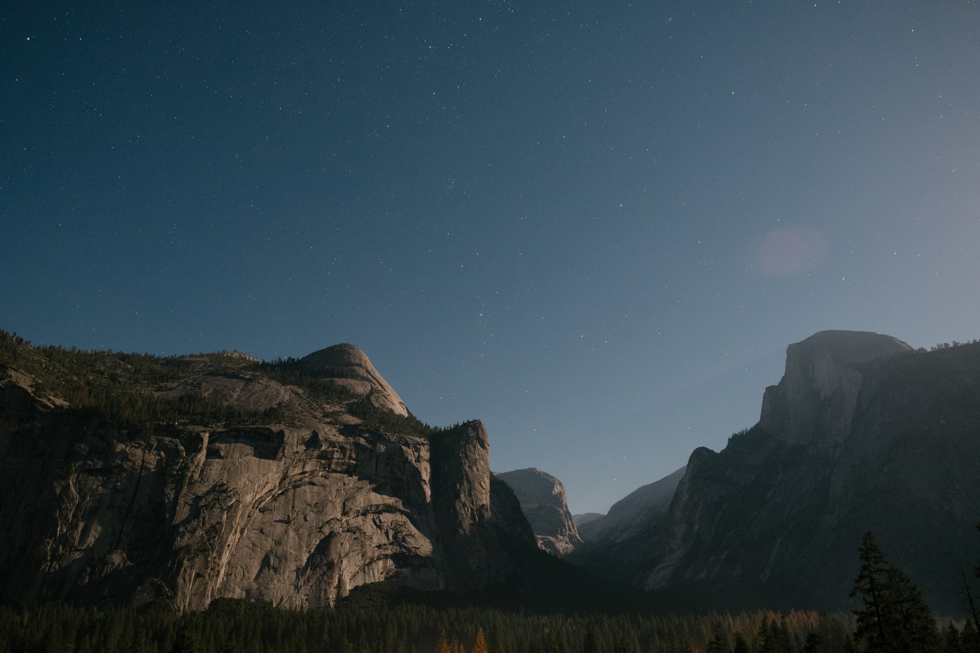 mountain rock geological formation and stars 4k, HD Wallpaper
