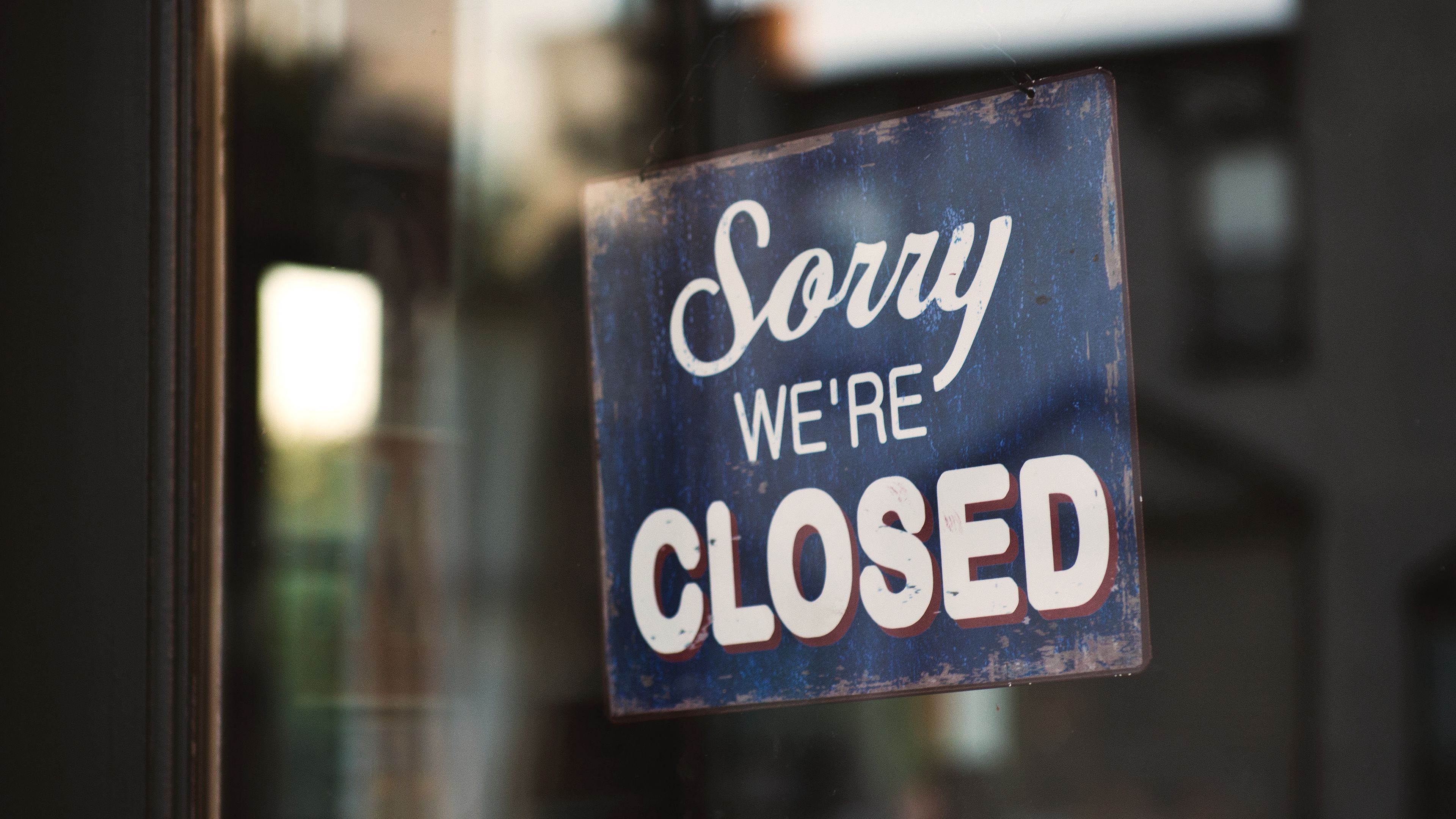 signboard, inscription, closed, 4k, HD Wallpaper