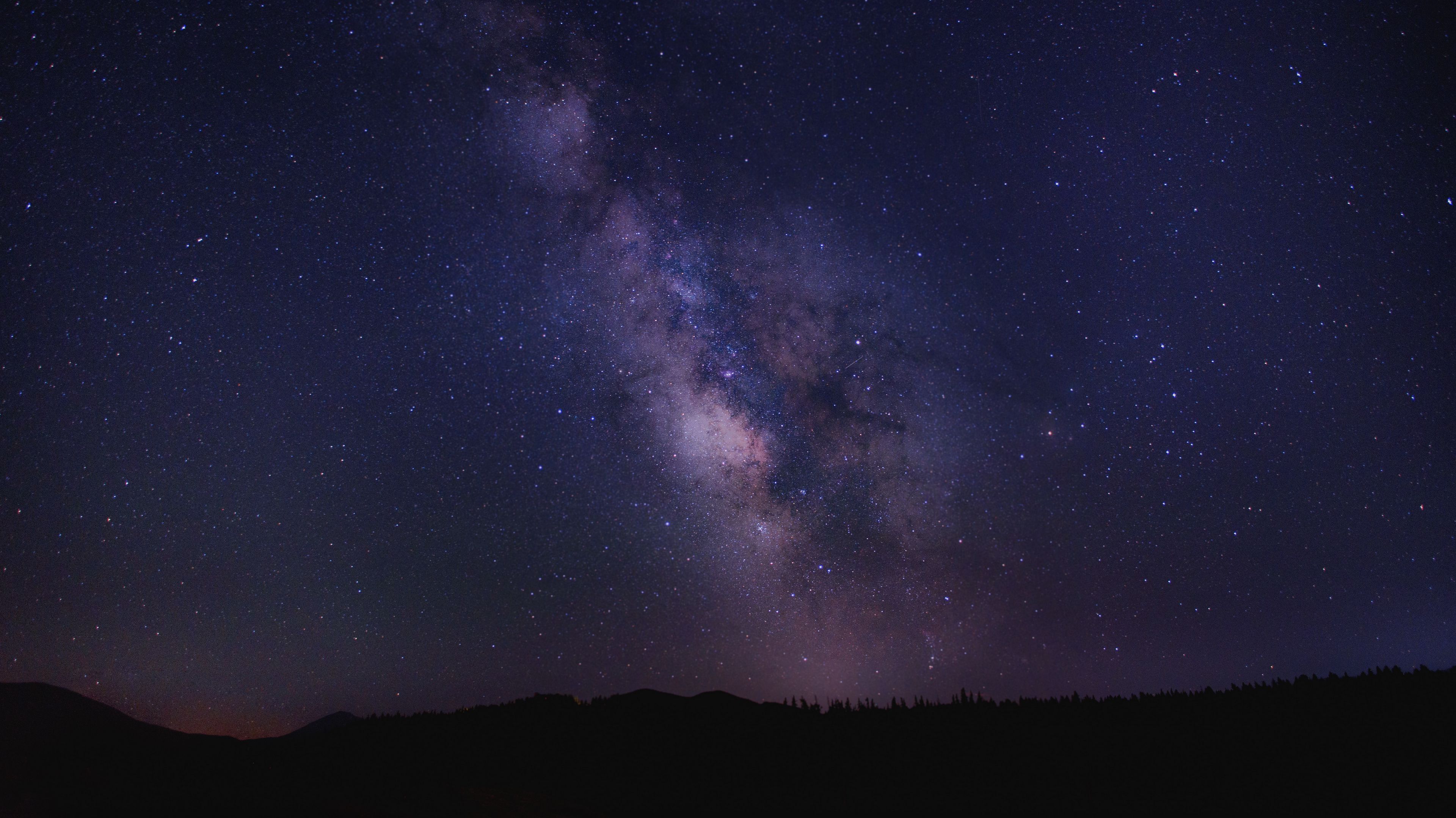 starry sky, night, stars, sky, 4k, HD Wallpaper
