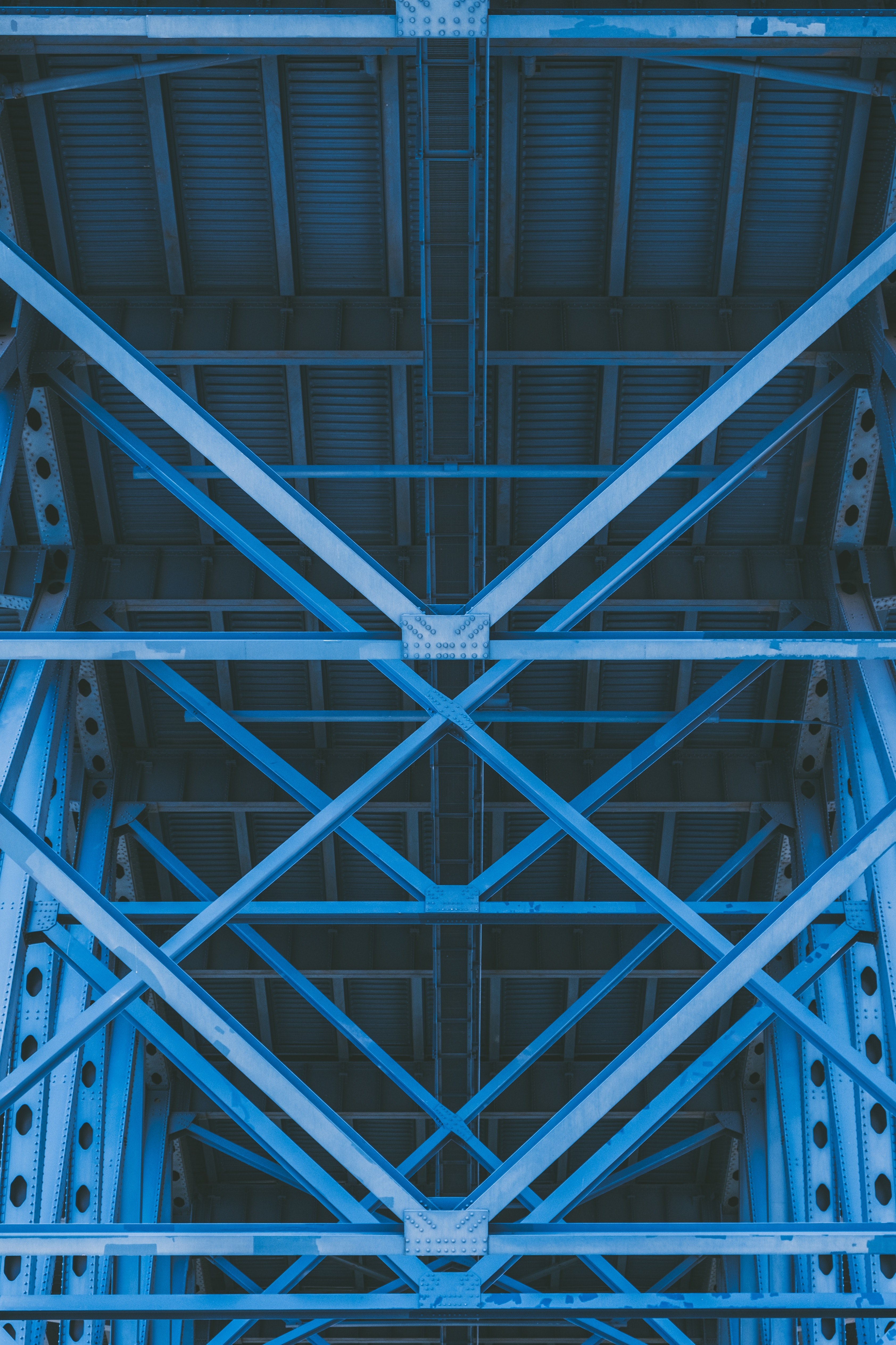 architecture blue grey and steel hd, 4k, Phone HD Wallpaper