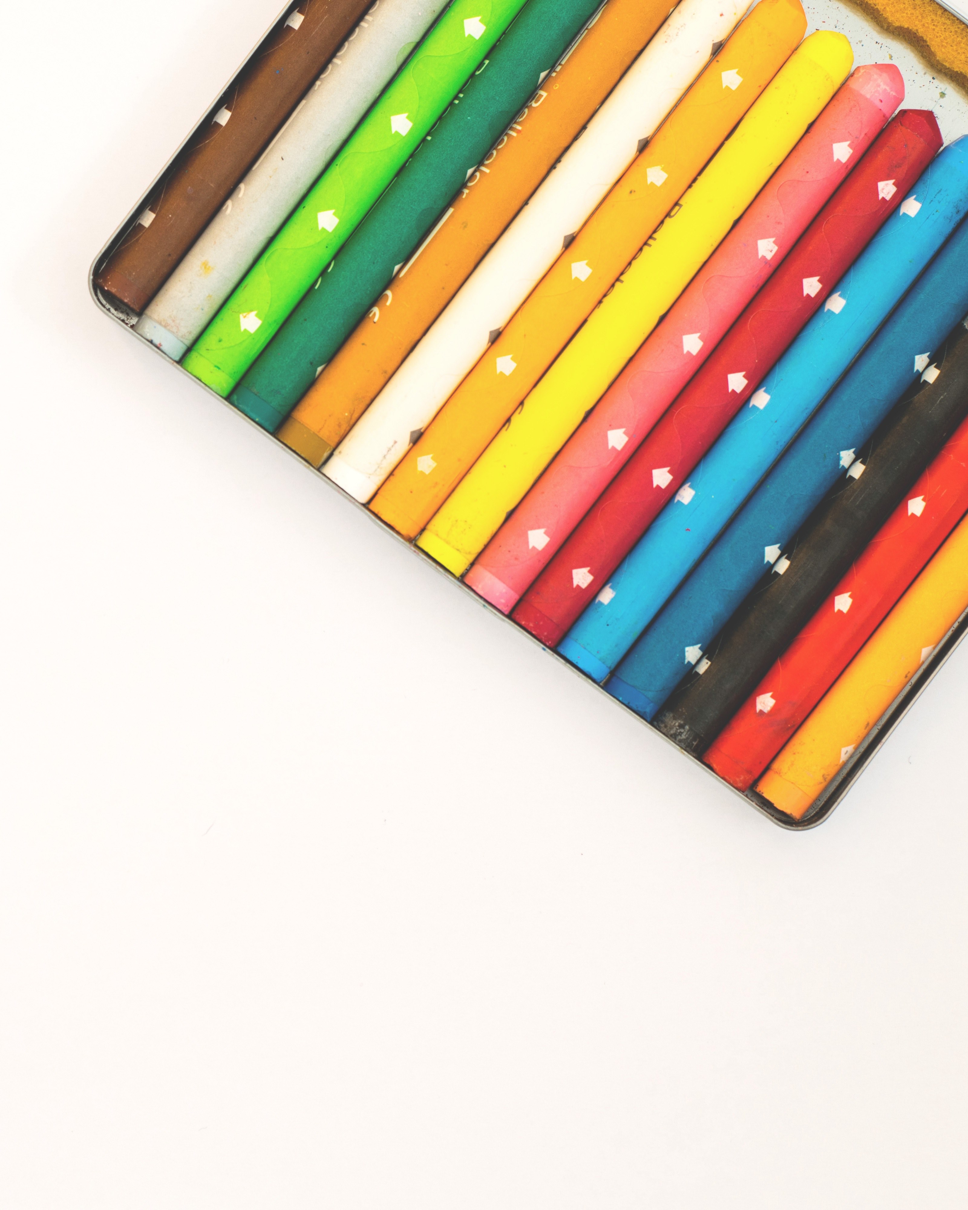 tall colorful chalk marked with white arrows, _colorful chalk with arrows 4k, Phone HD Wallpaper