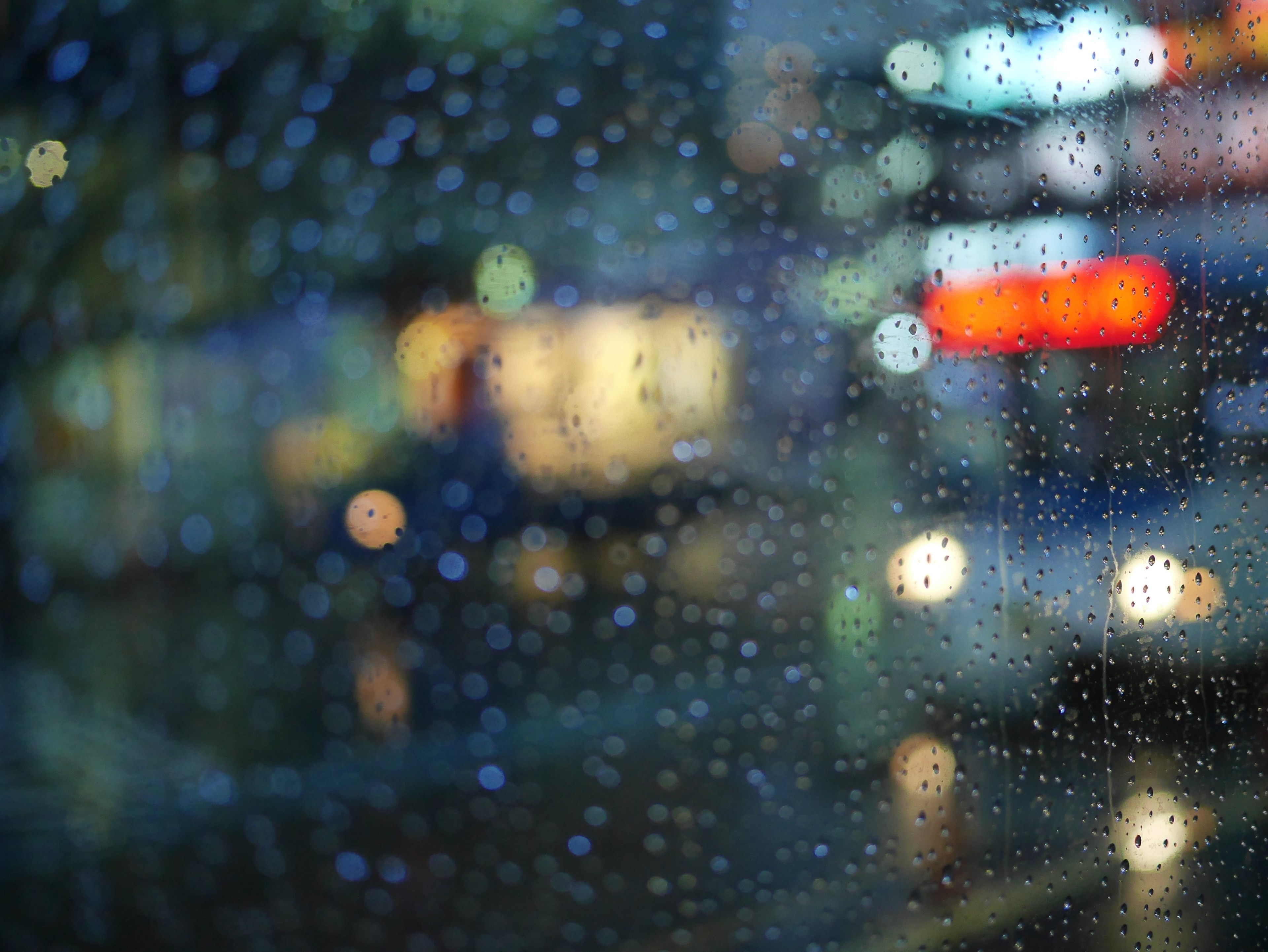 bus blur bokeh and street 4k, HD Wallpaper