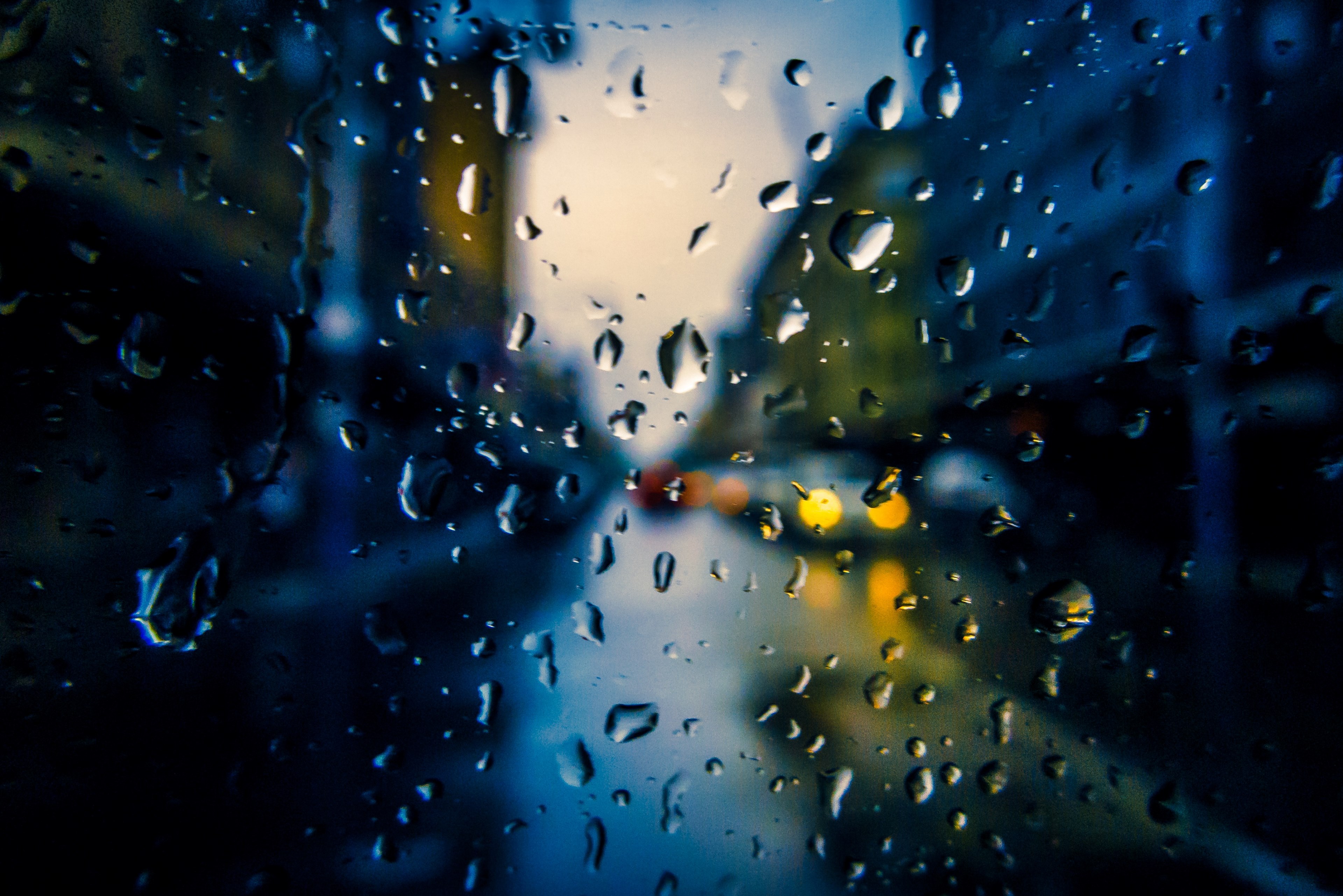 street moody rainy day and spring shower 4k, HD Wallpaper
