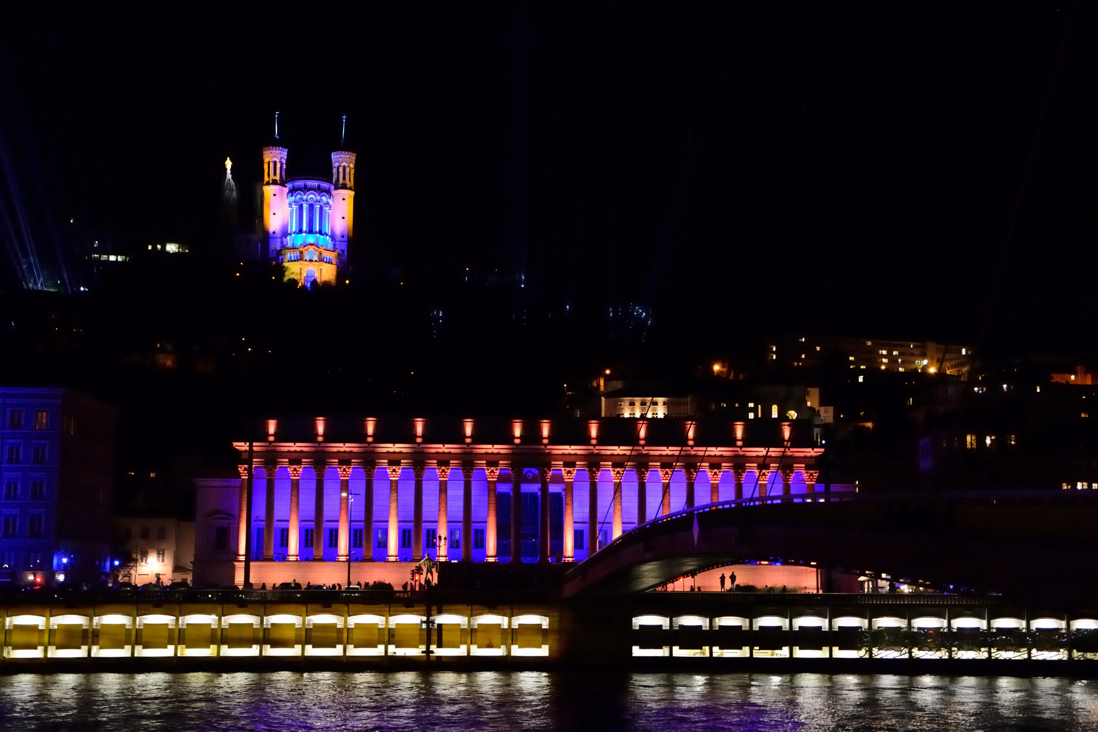 lyon light festival 2017 4k, HD Wallpaper