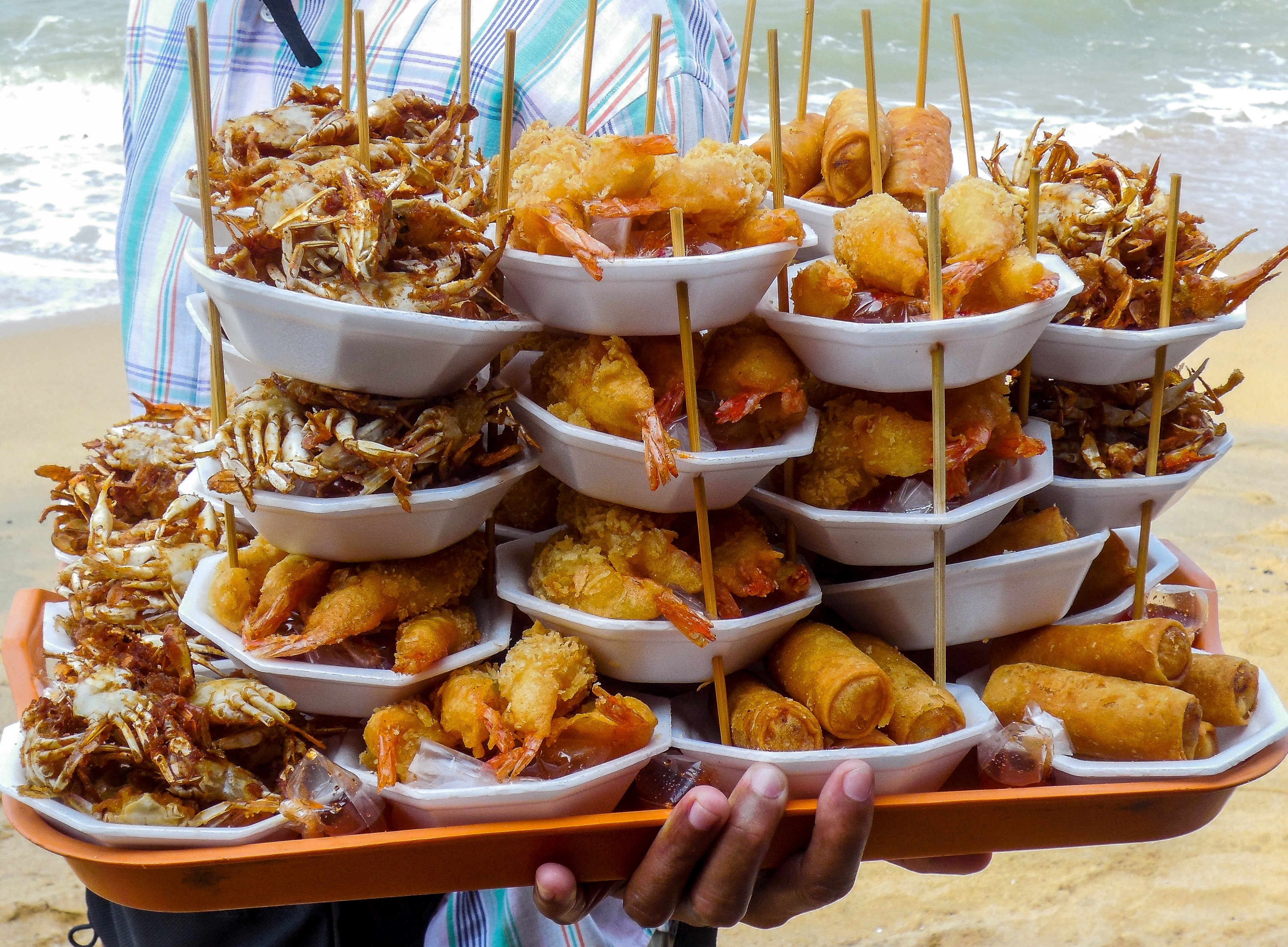beach vendor thailand thailand and thai food 4k, HD Wallpaper