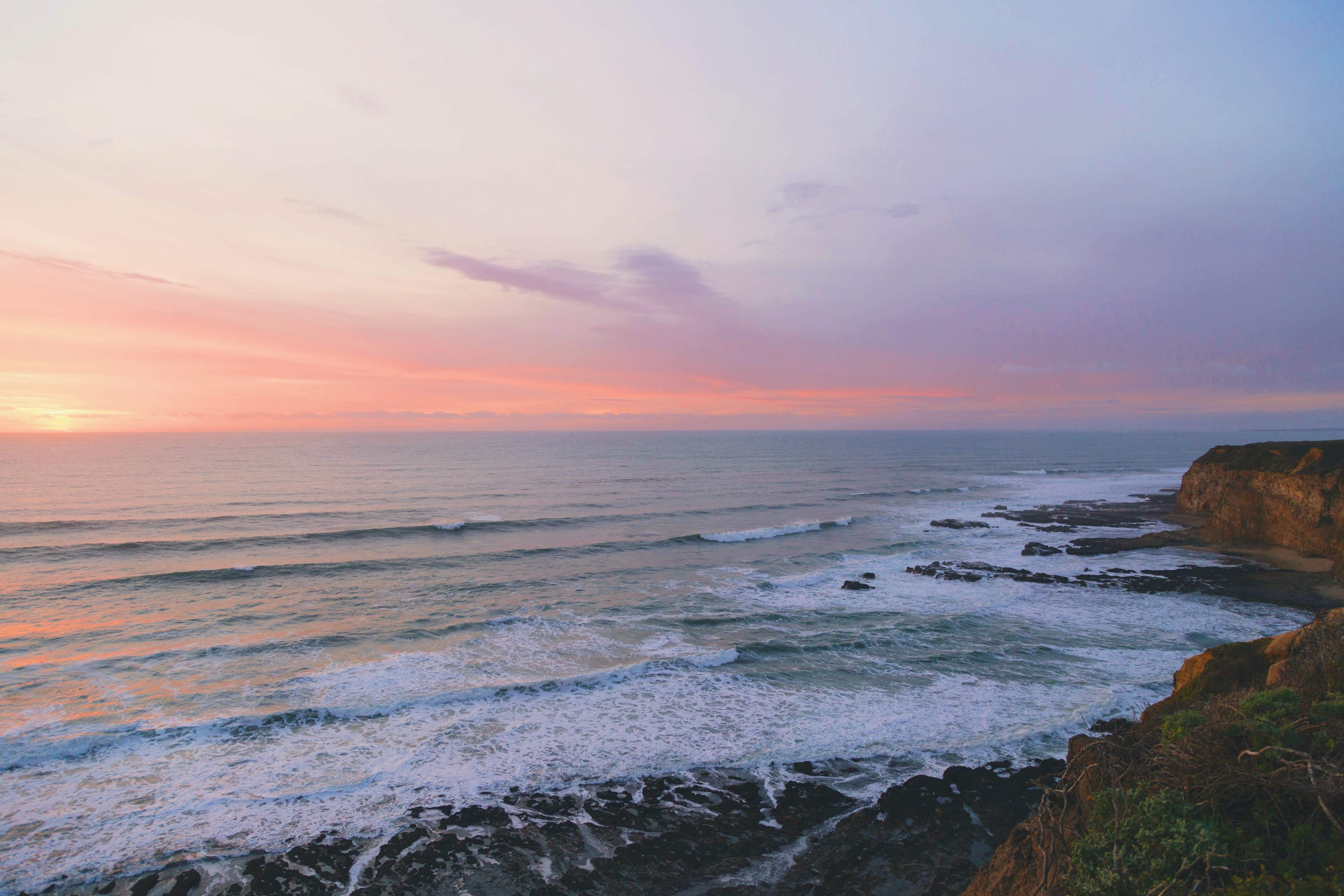 cloud sky sunset and wafe 4k, HD Wallpaper