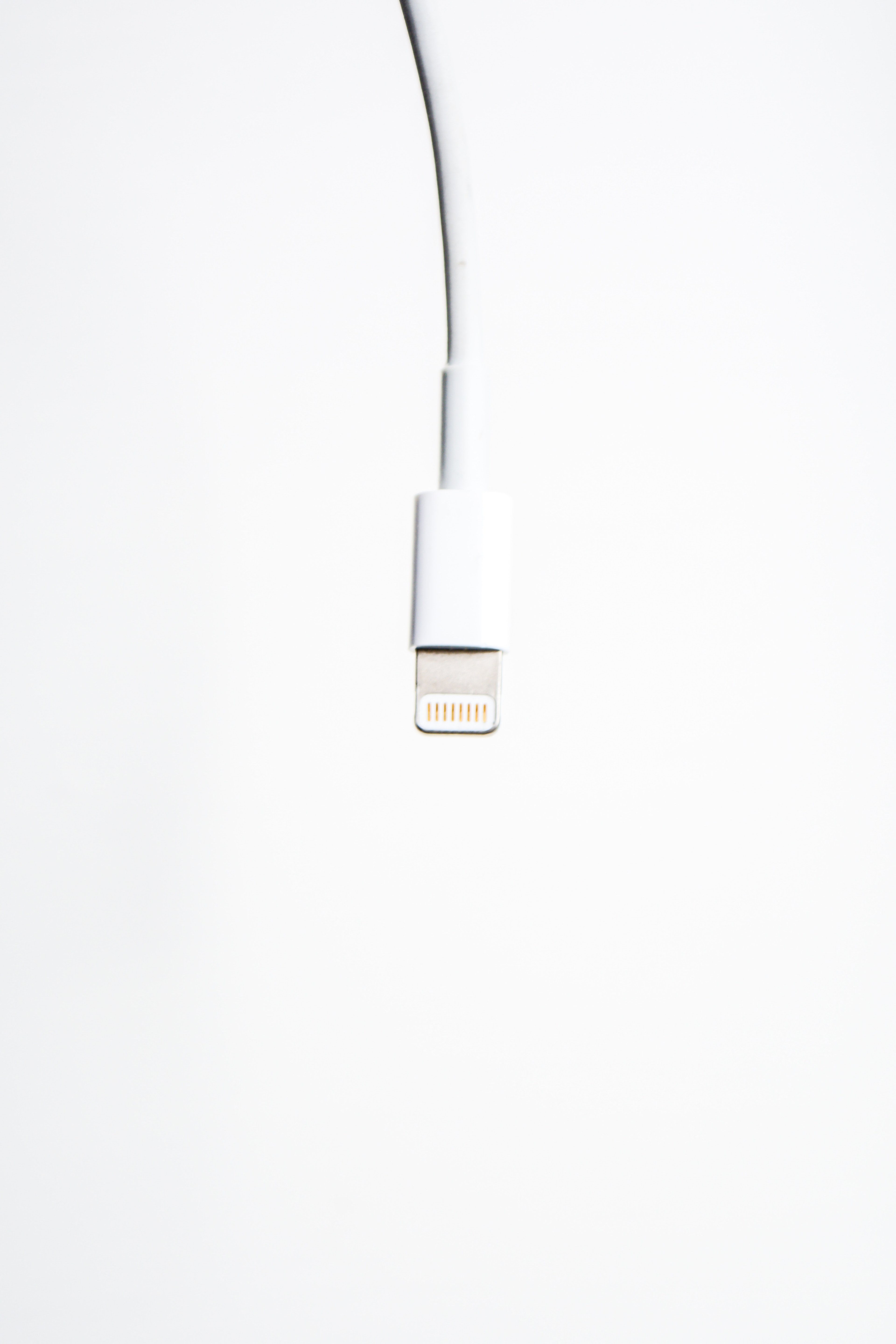 a white usb cord dangling from above, _white usb cable 4k, Phone HD Wallpaper