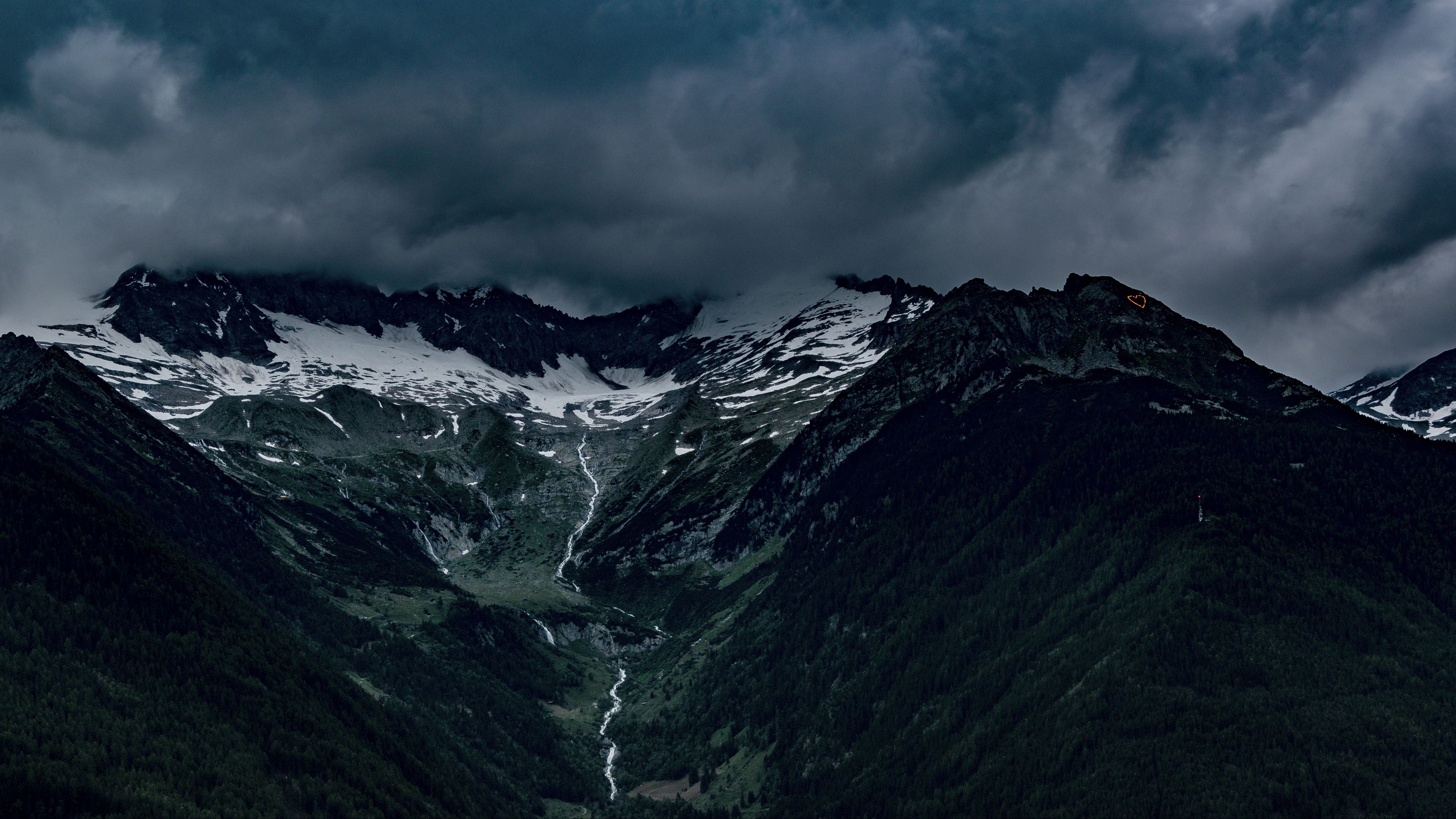 alps, italy, mountains, fog, 4k, HD Wallpaper