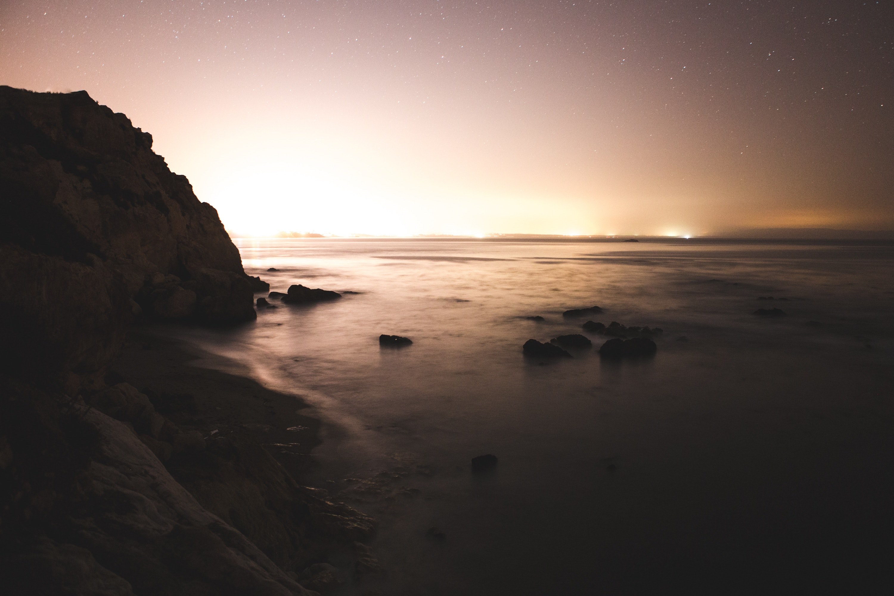 water sea ocean and rock 4k, HD Wallpaper