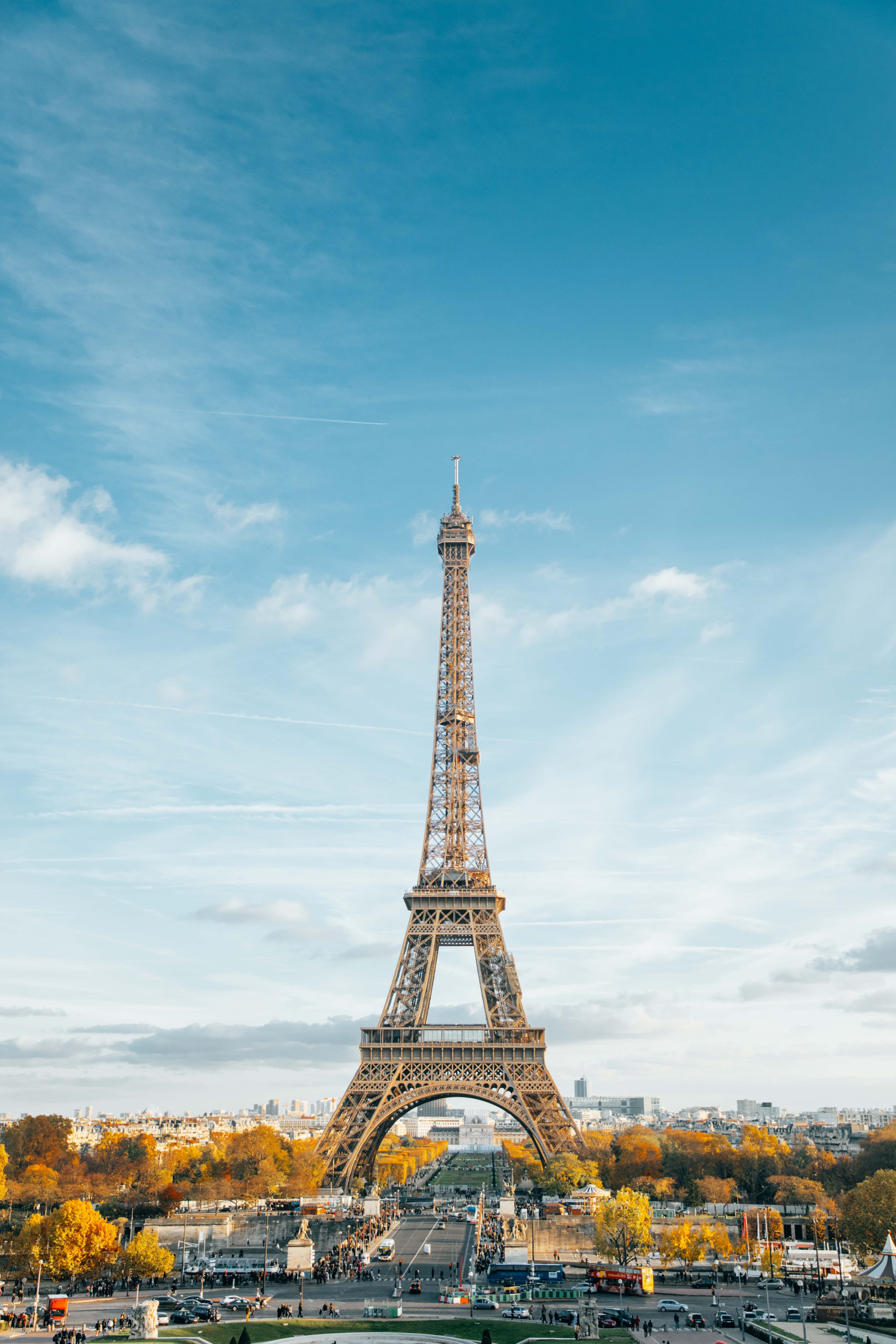tower eiffel tower blue and sky hd, 4k, Phone HD Wallpaper