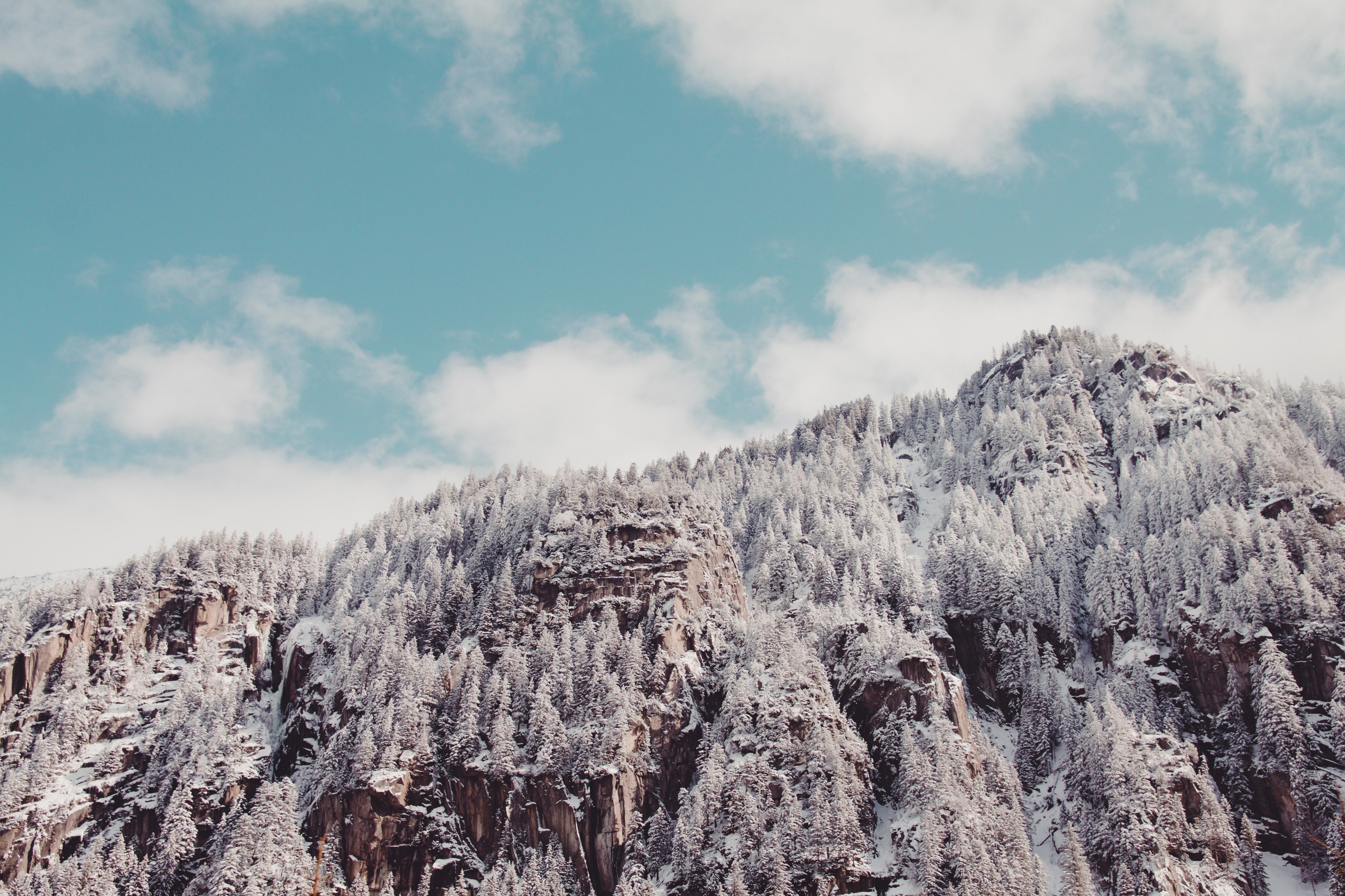 mountain snow mountain and snow 4k, HD Wallpaper