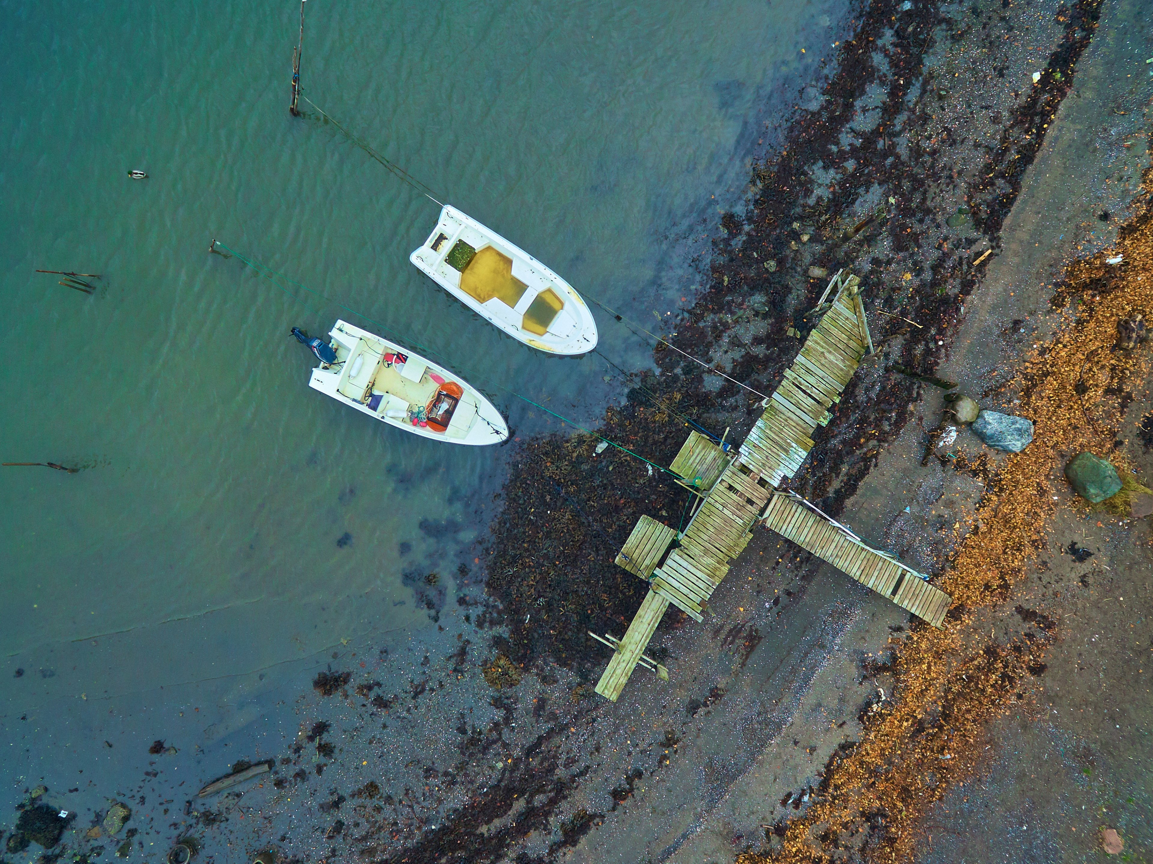 boat pier jetty and moored 4k, HD Wallpaper