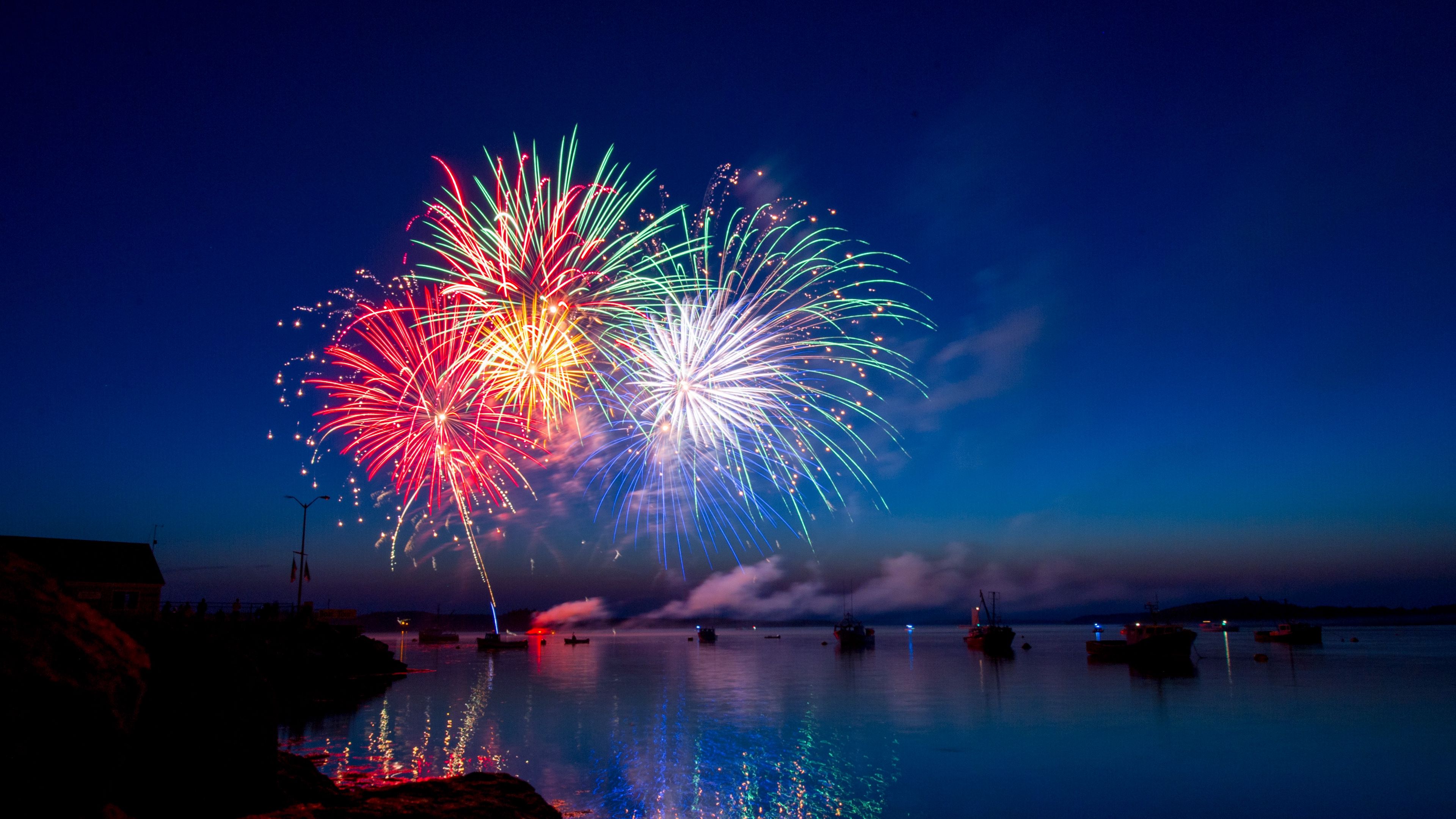 lubec, usa, salute, holiday, 4k, HD Wallpaper