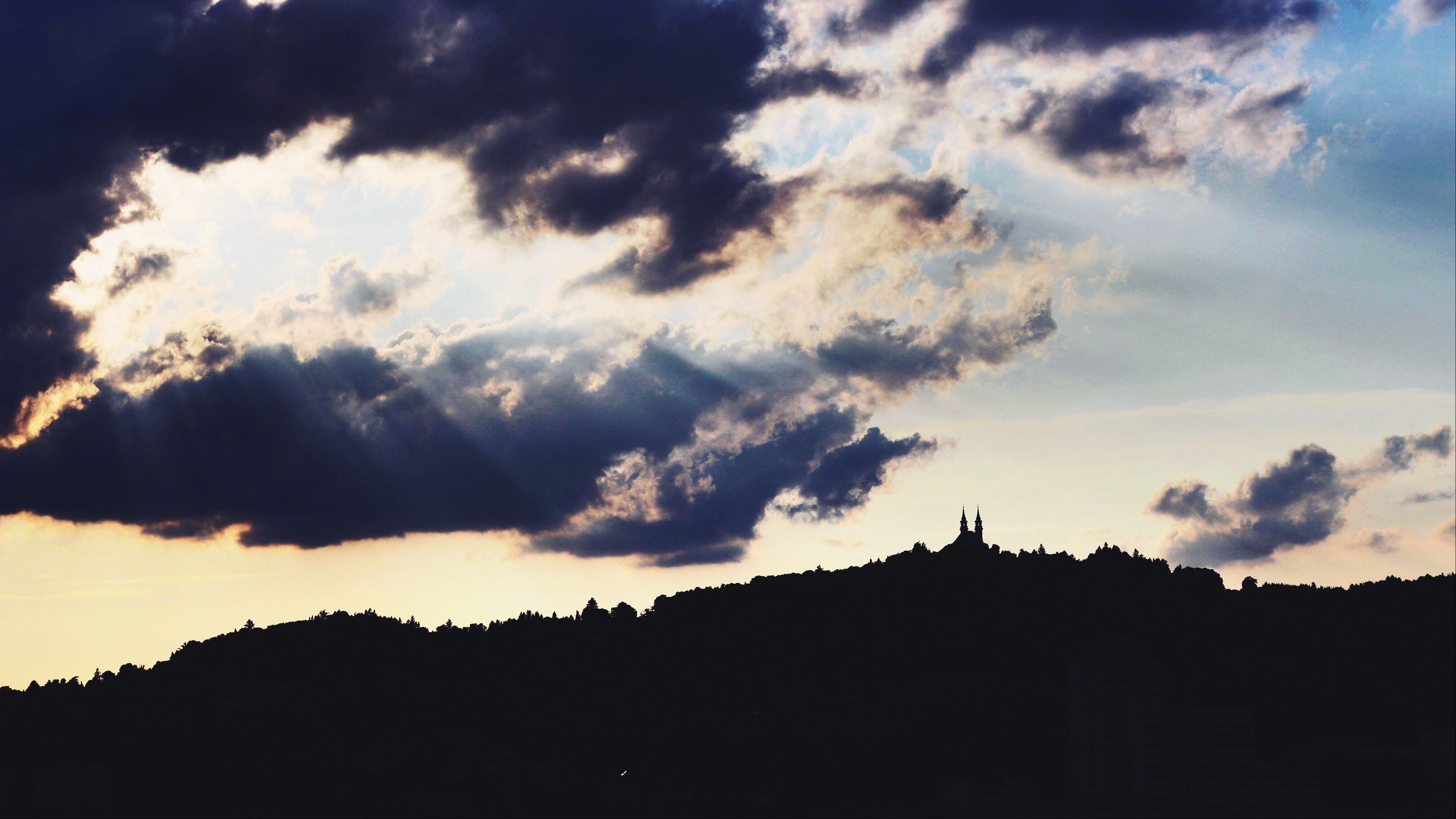 kaisergasse, linz, austria, castle, clouds, 4k, HD Wallpaper