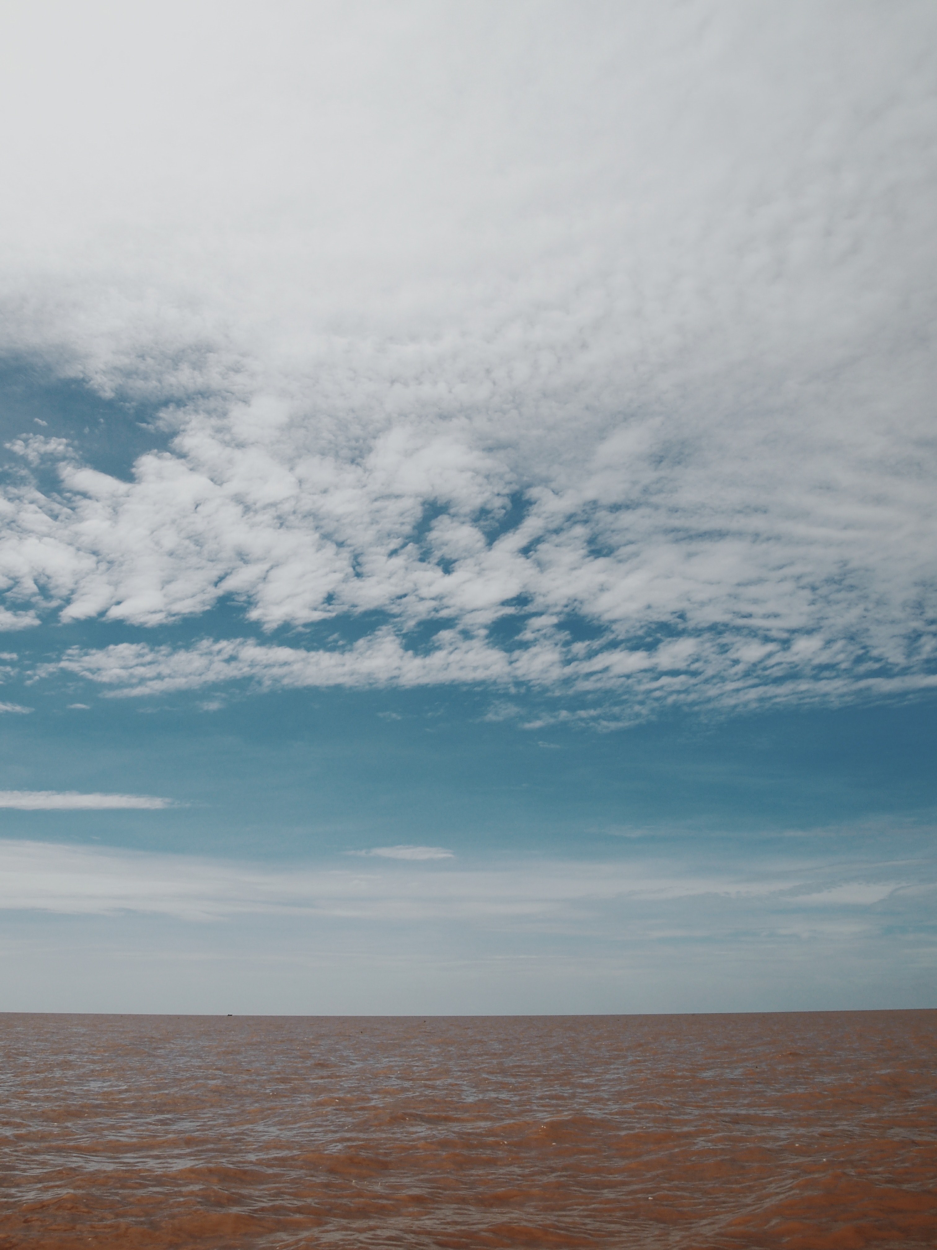 cloud water sea and ripple hd, 4k, Phone HD Wallpaper