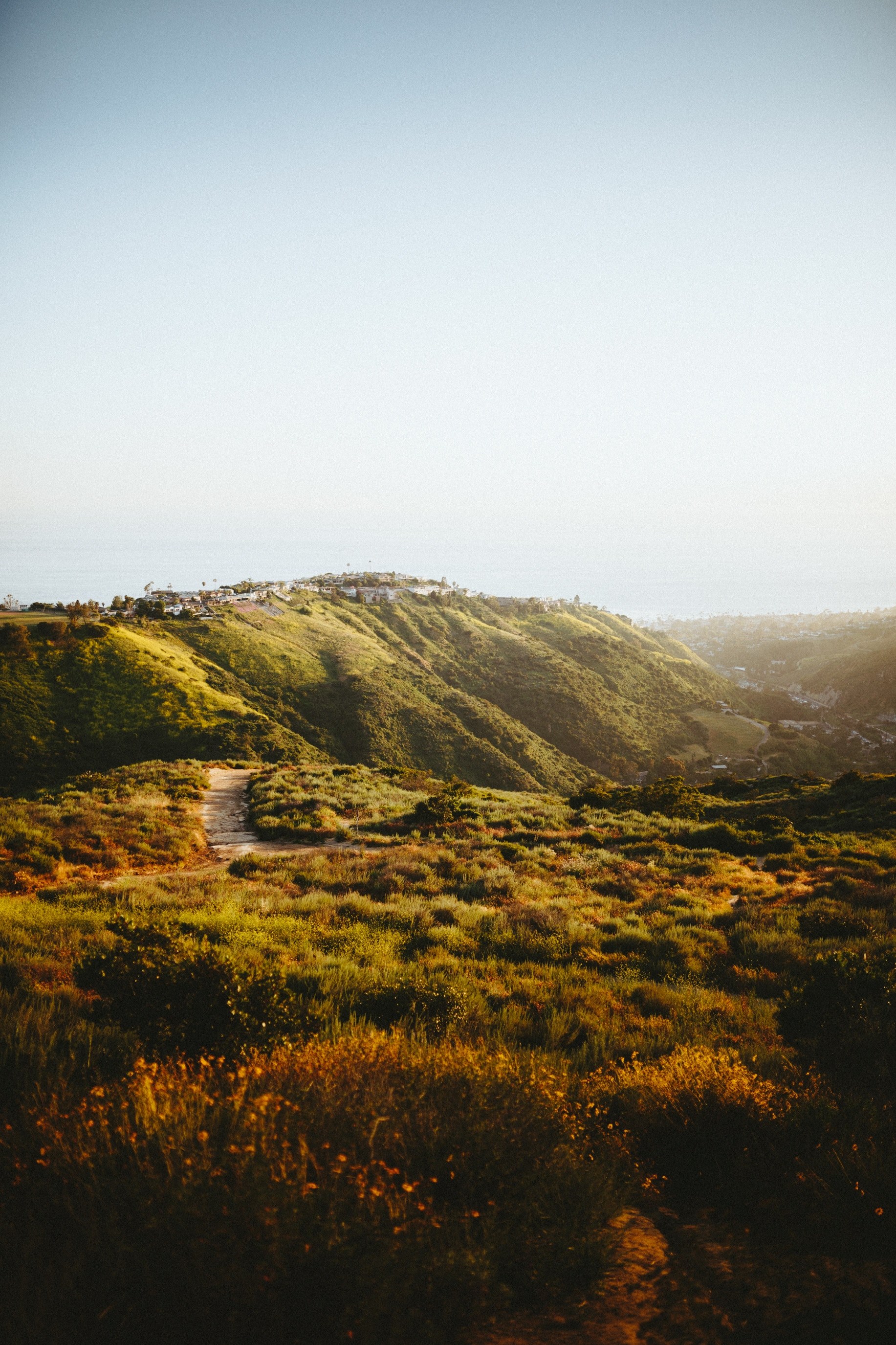 green hills and valleys at laguna beach, green hills and valleys 4k, Phone HD Wallpaper