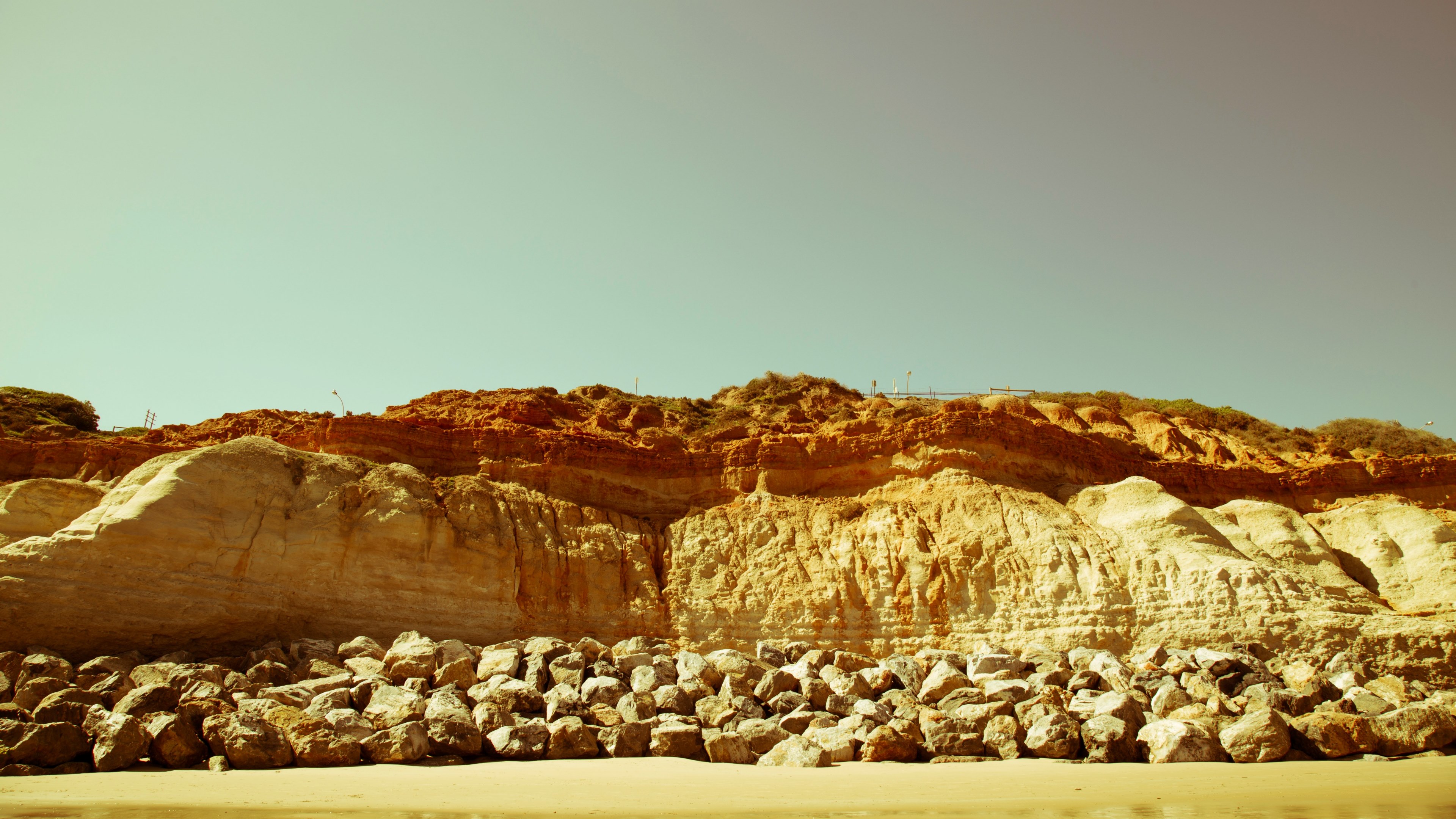 cliff coastline outdoor and climb 4k, HD Wallpaper