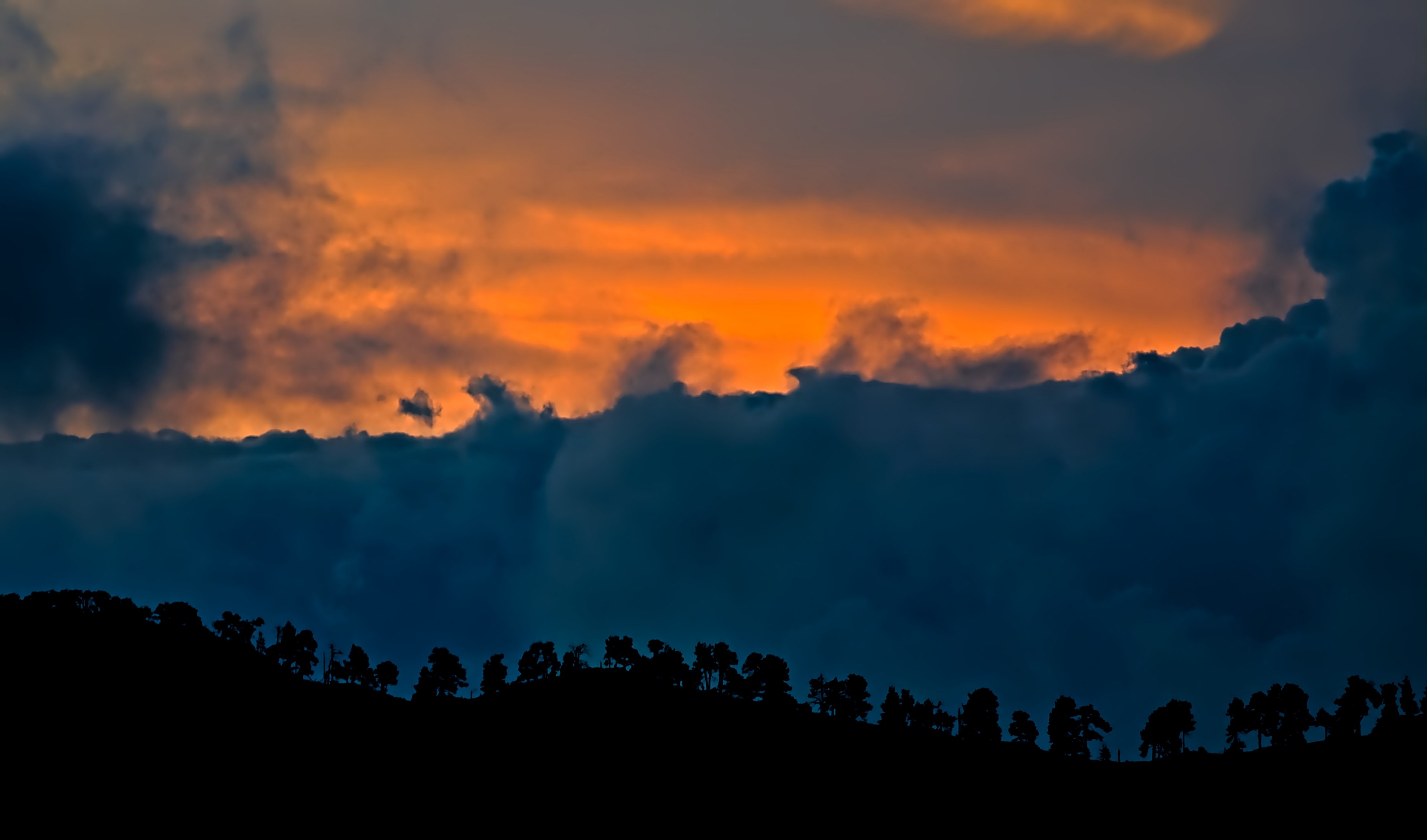sunset cloud nature and tree 4k, HD Wallpaper