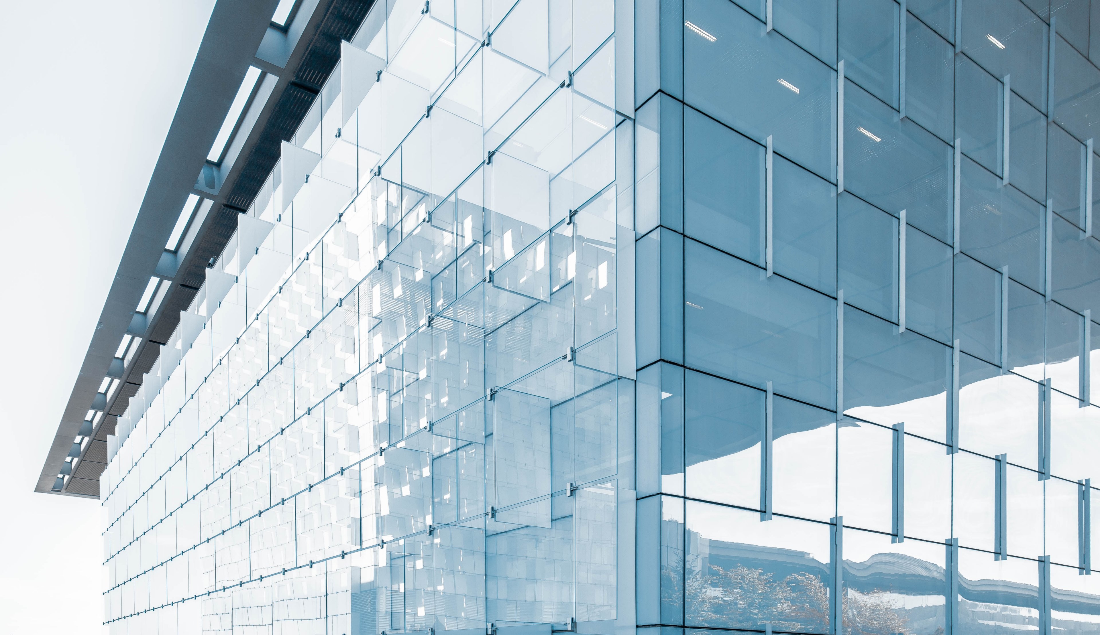 glass plates in the facade of a modern building, minimal glass facade 4k, HD Wallpaper