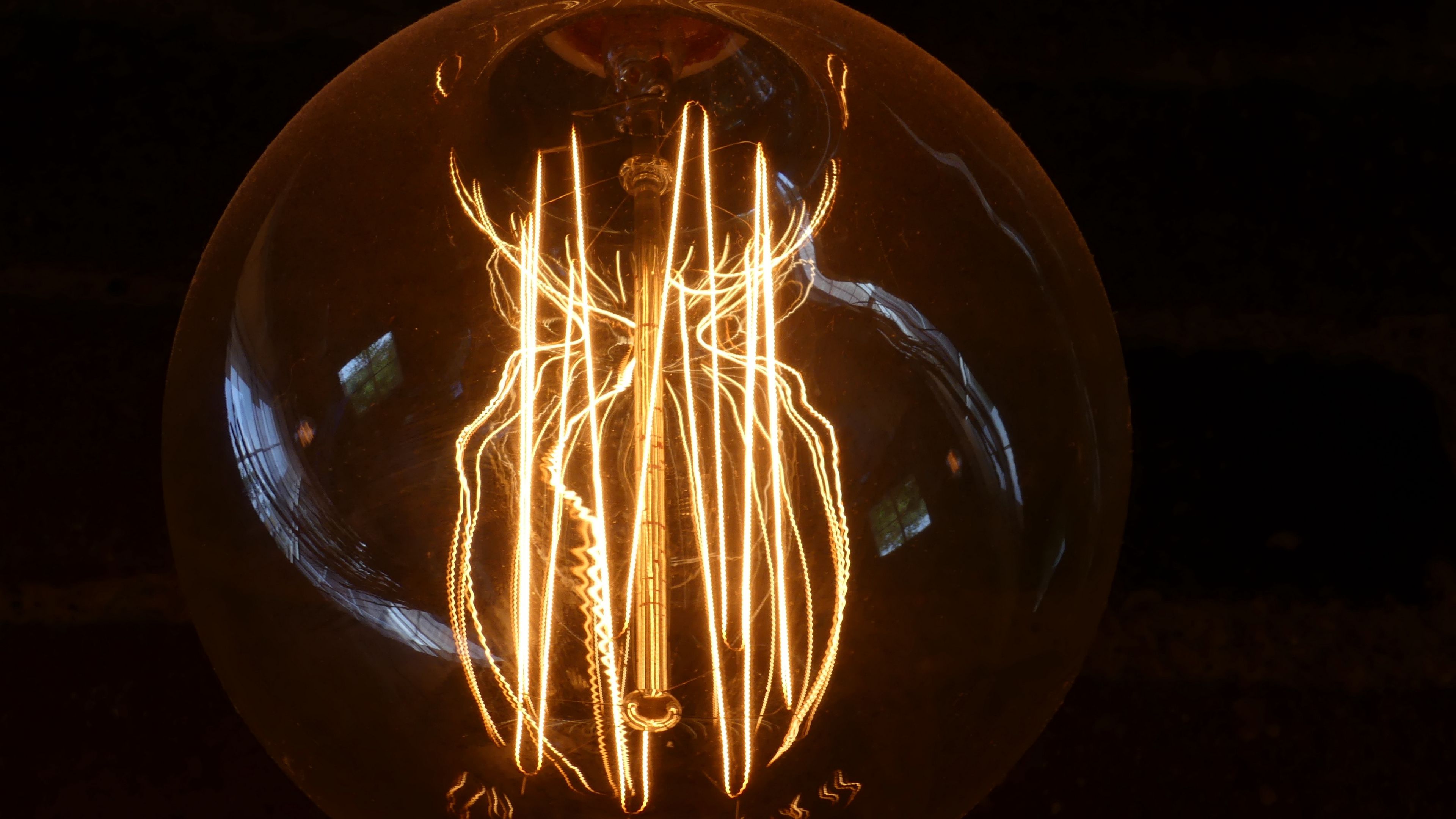 lamp, light, electricity, 4k, HD Wallpaper