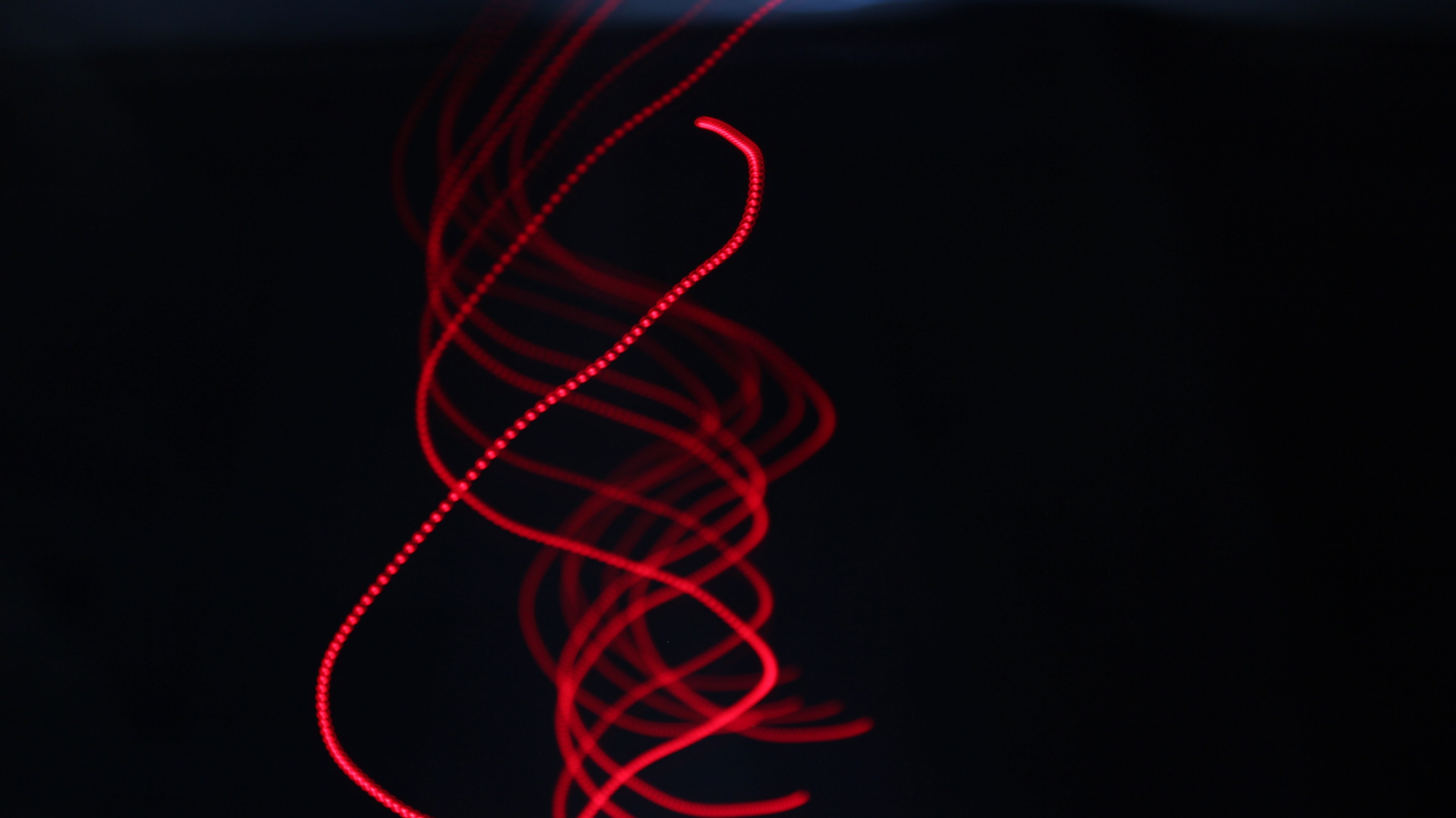 lights spiral red and dark 4k, HD Wallpaper