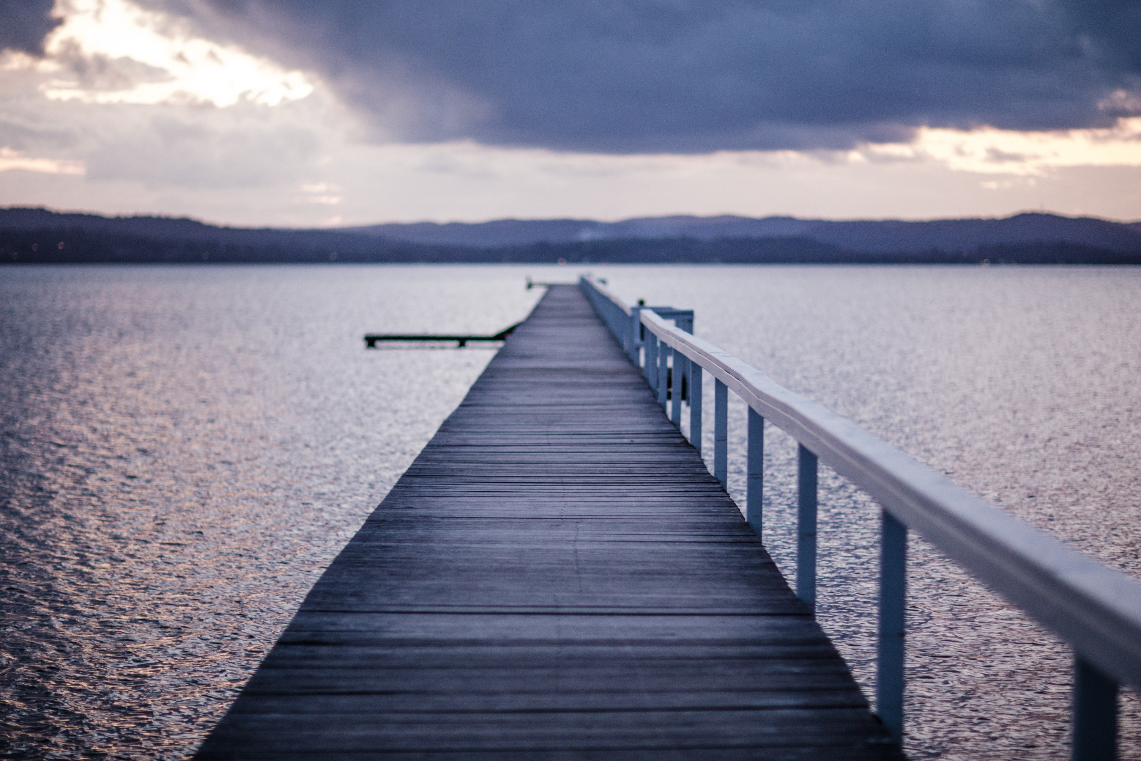 water ocean sea and wharf 4k, HD Wallpaper