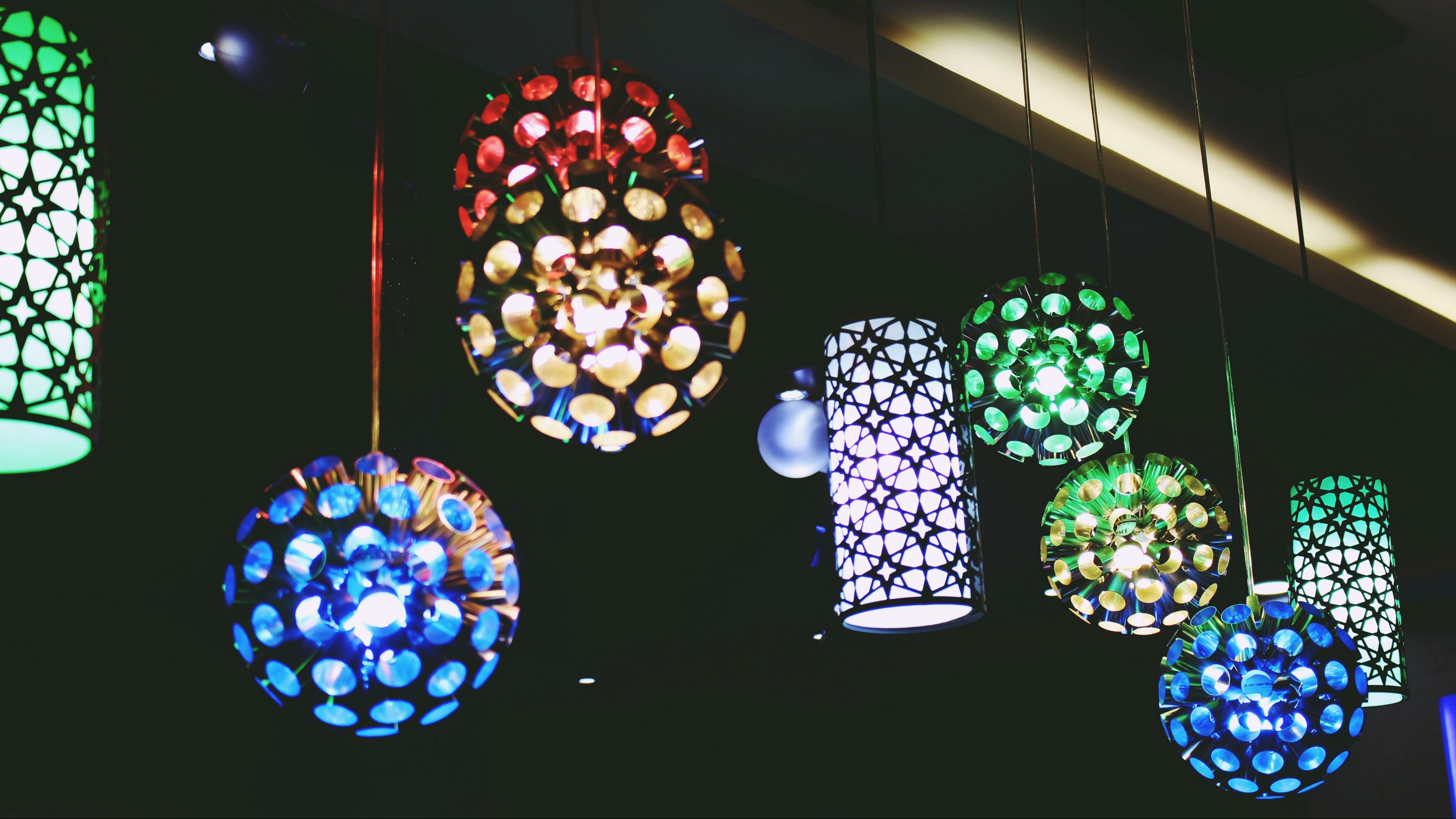 lights, lighting, colorful, 4k, HD Wallpaper
