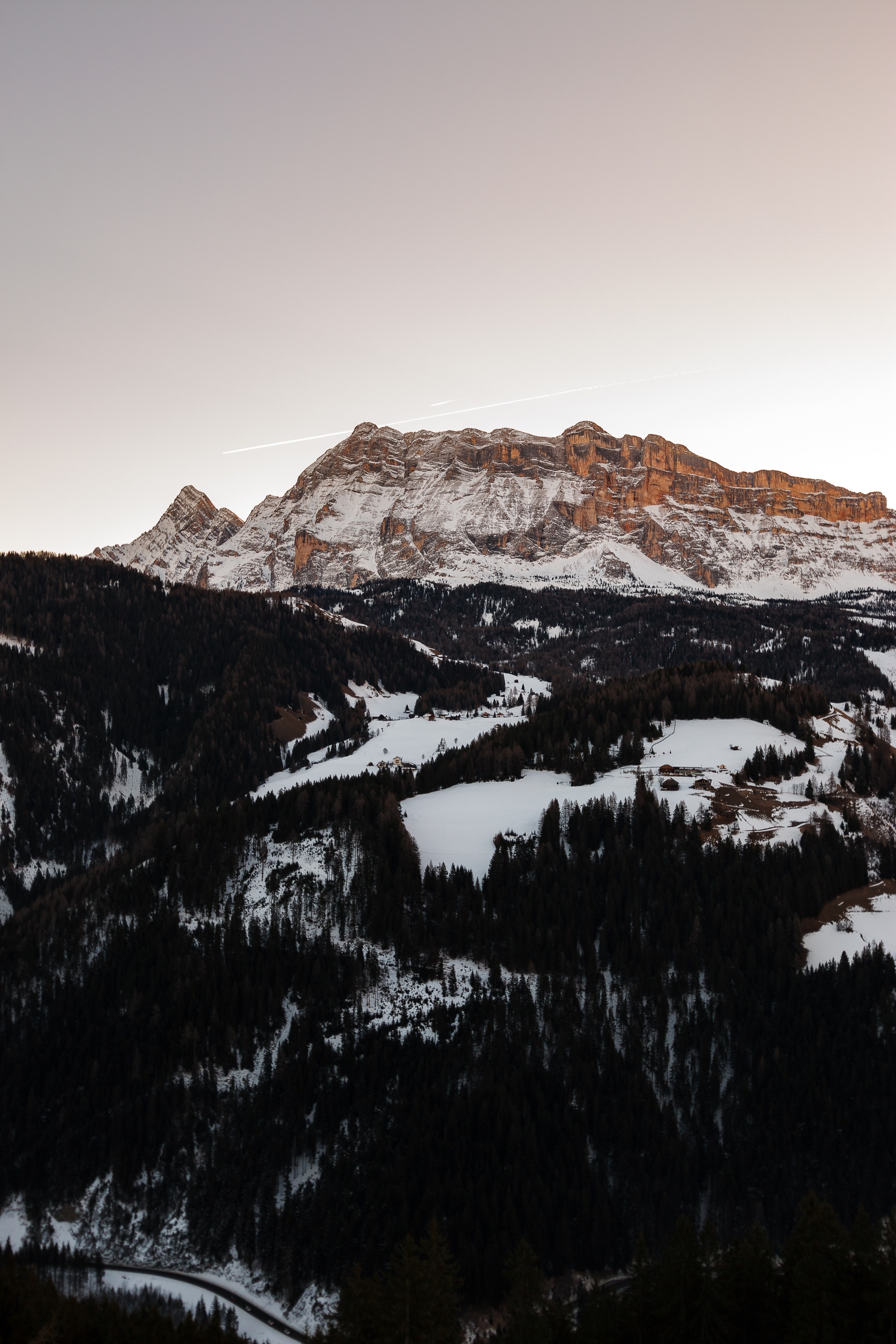mountain rock cliff and snow hd, 4k, Phone HD Wallpaper