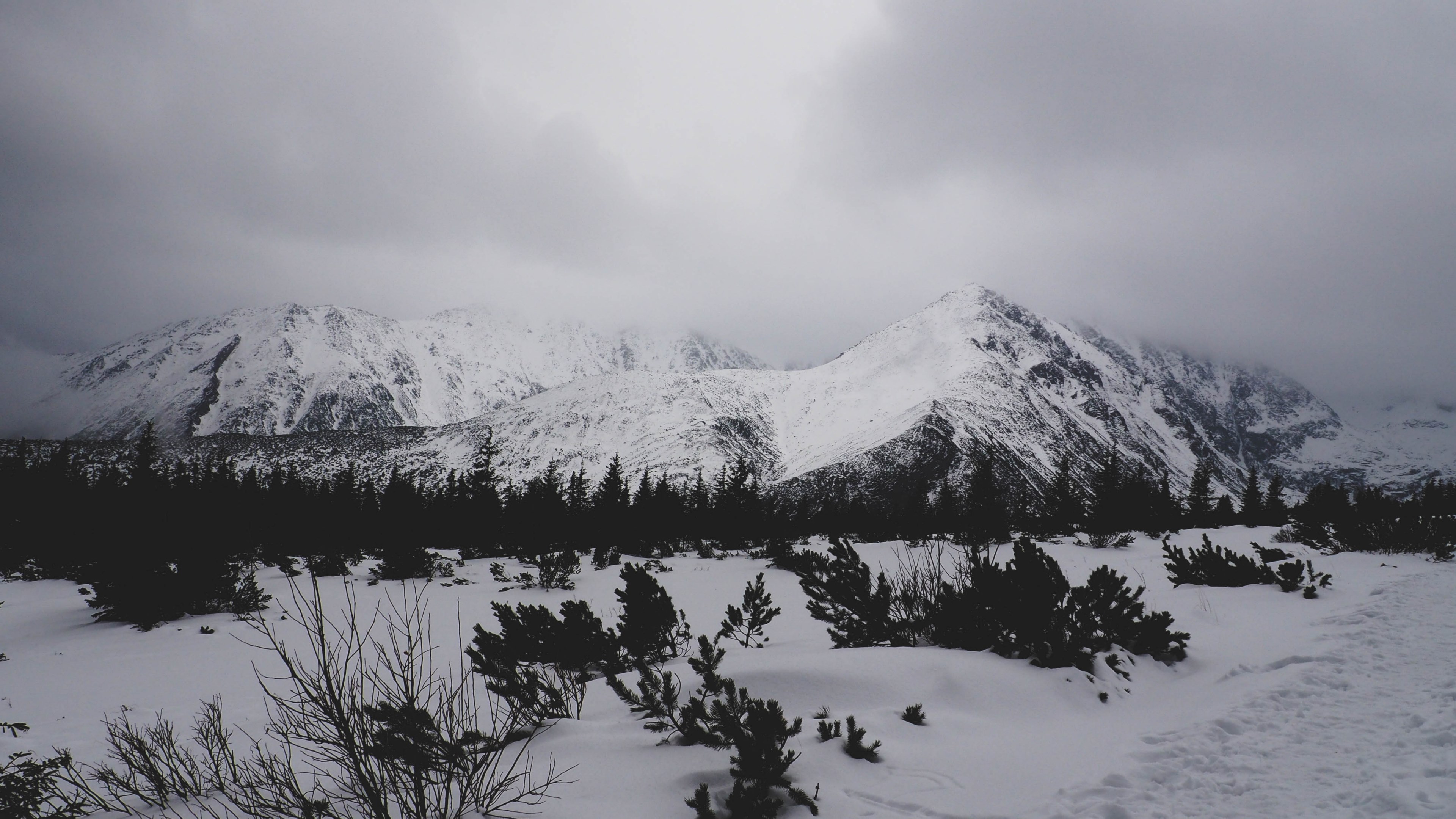 winter in tatra mountains 4k, HD Wallpaper