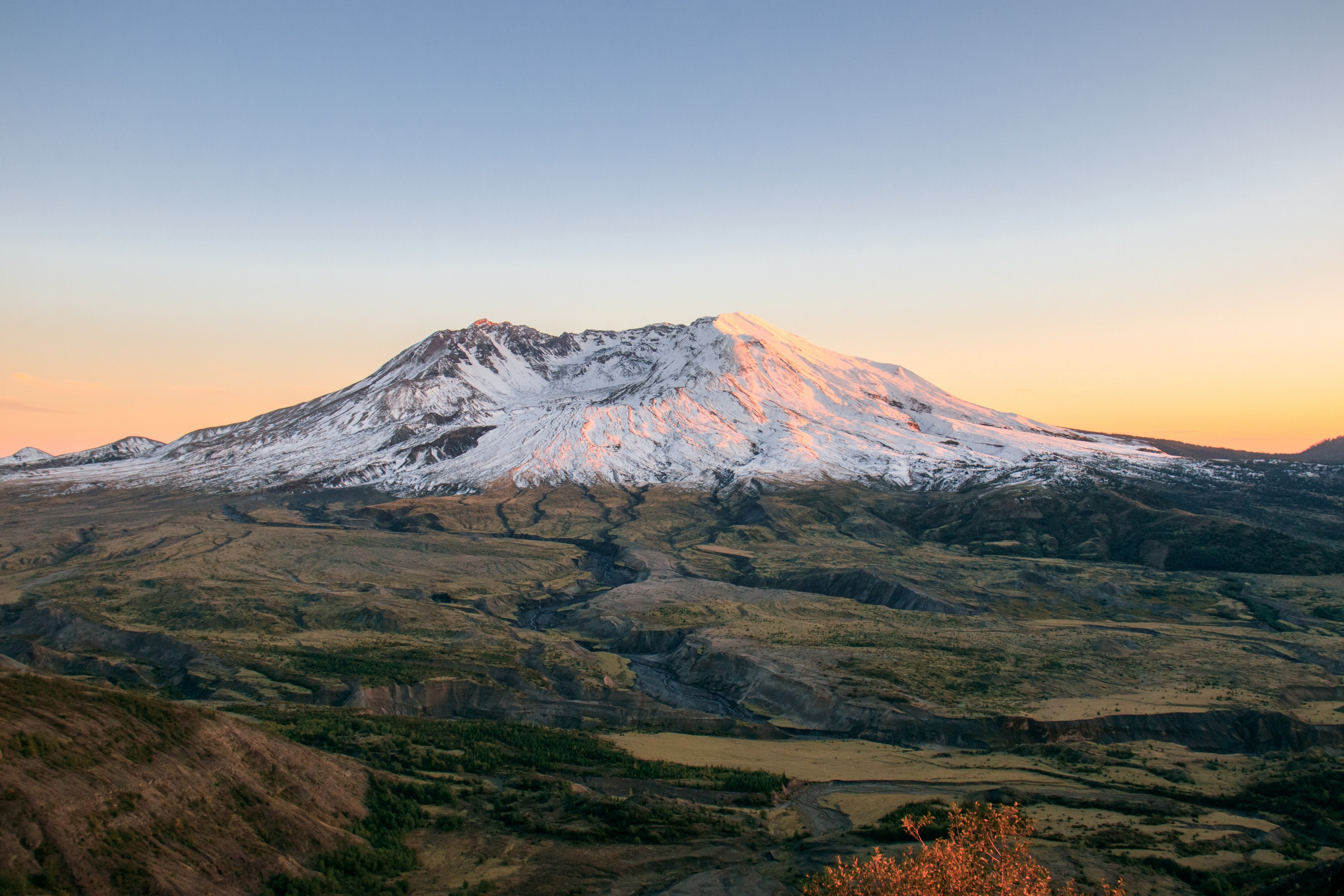 volcano snow landscape and mountain peak 4k, HD Wallpaper