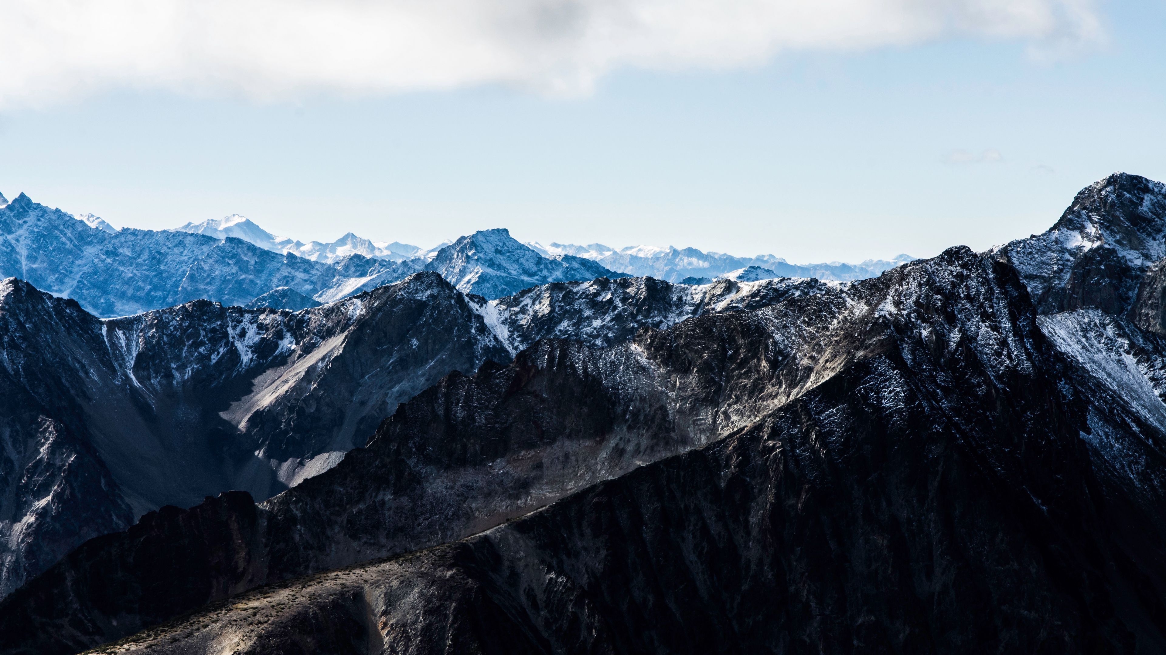 askom mountain, canada, peak, snow-capped, 4k, HD Wallpaper