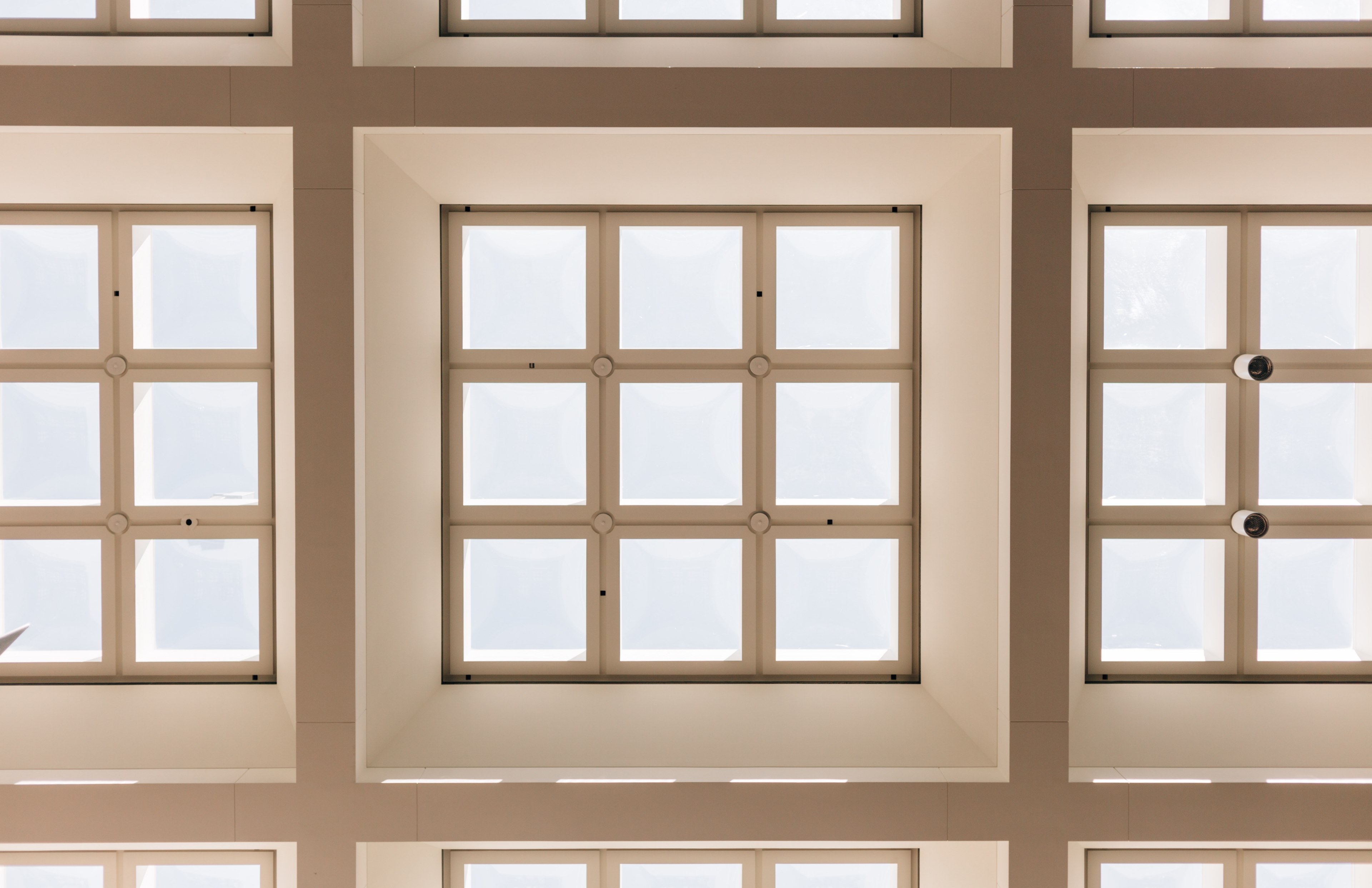the ceiling and skylights at hart senate office building, hart senate office building 4k, HD Wallpaper