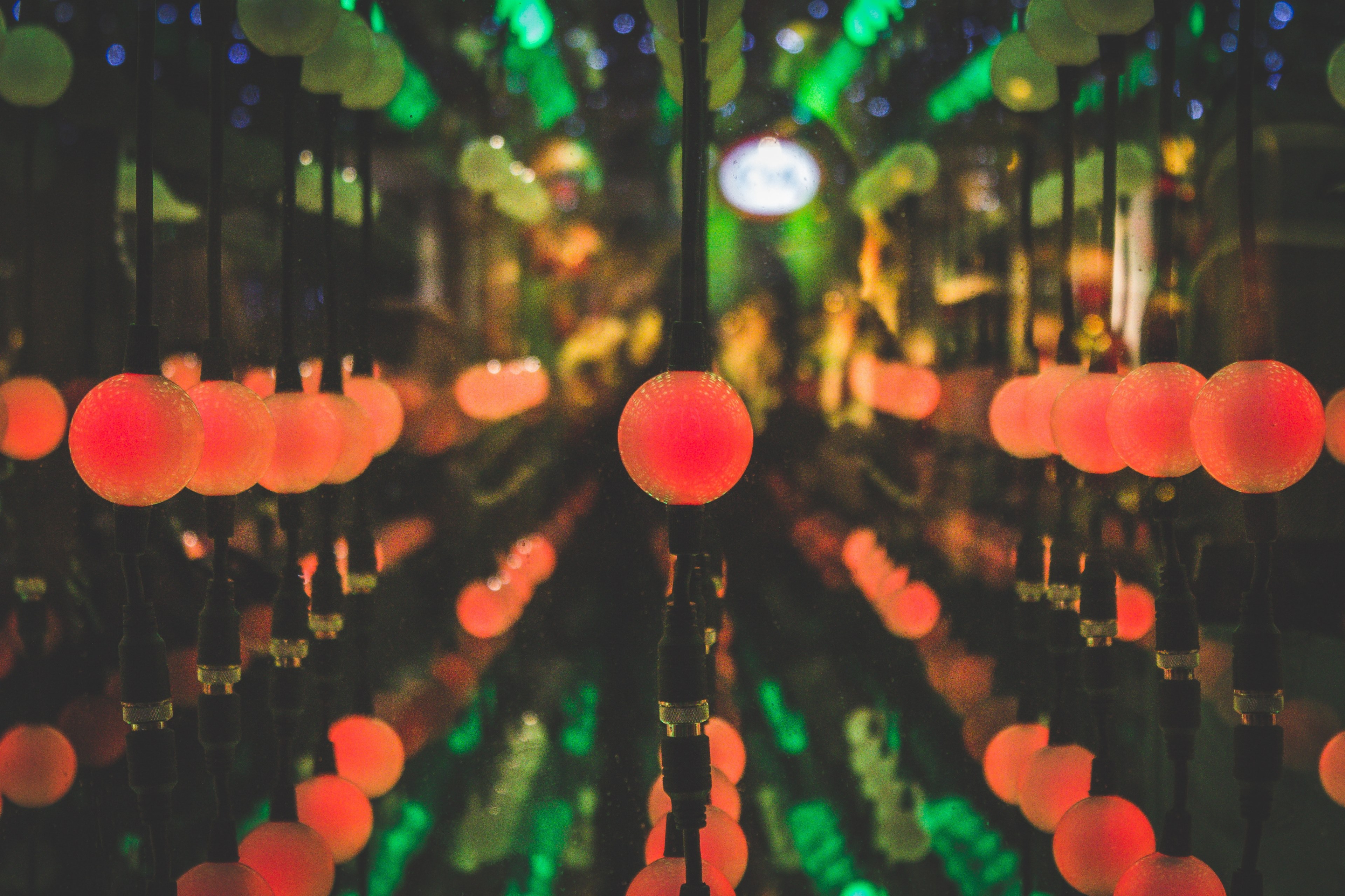 coloured lights 4k, HD Wallpaper